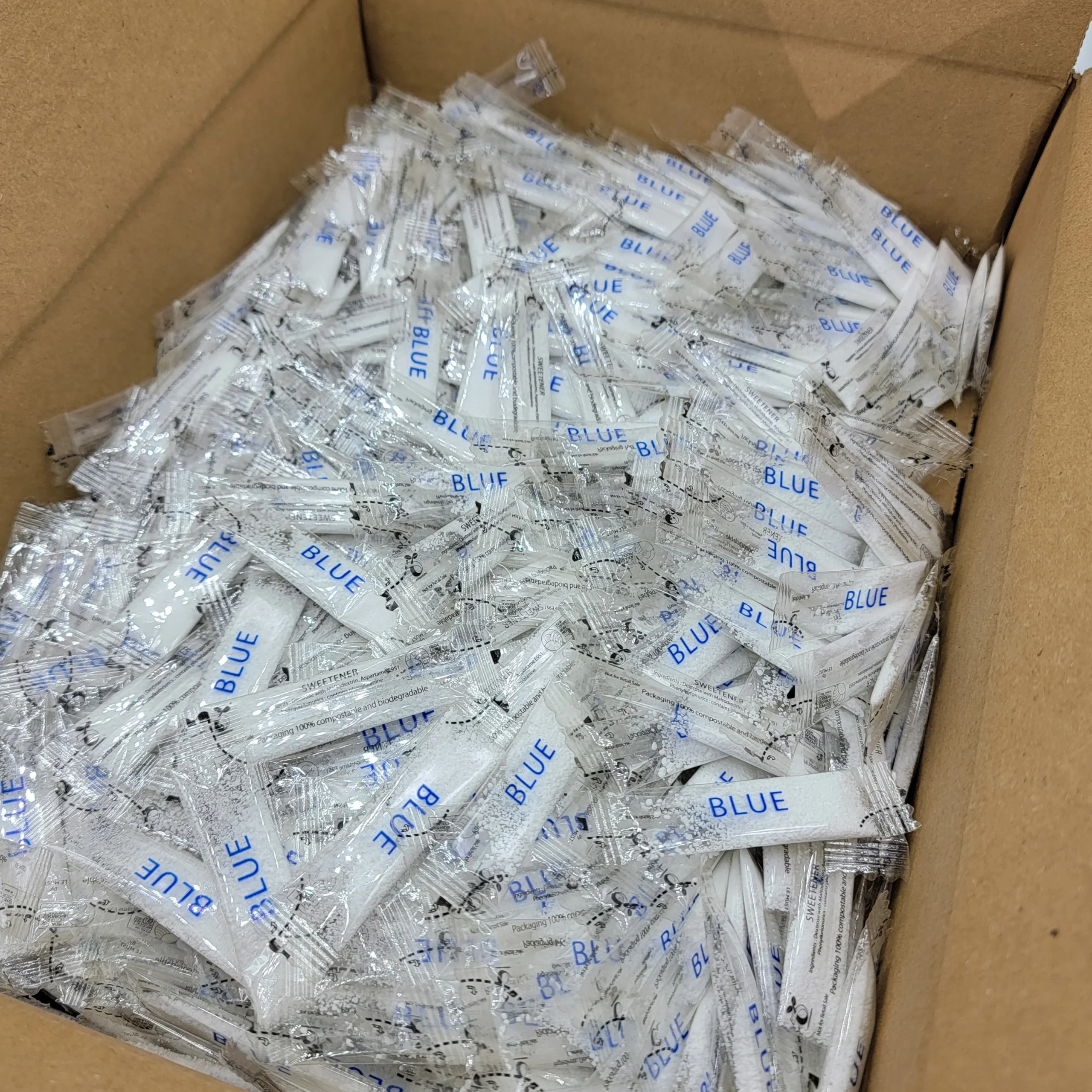 Sugar Substitute, Aspartame, Blue, Packets,500 - 1 Gram Avg