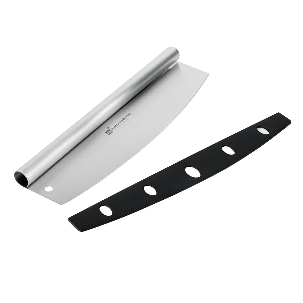 Cutter, Pizza, 14 Inch, Rocker, Stainless Steel, 13.75 x 3.5 Inch, with Cover,1 - 1 EACH