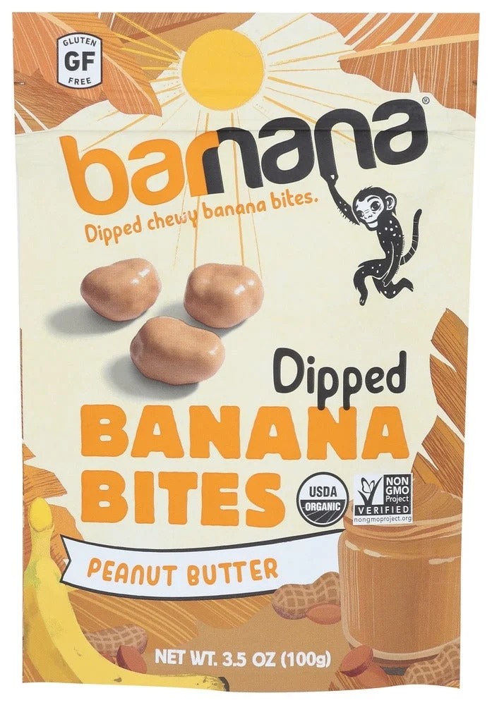 Snack Bites, Banana, Peanut Butter-Dipped,12 - 3.5 OUNCE