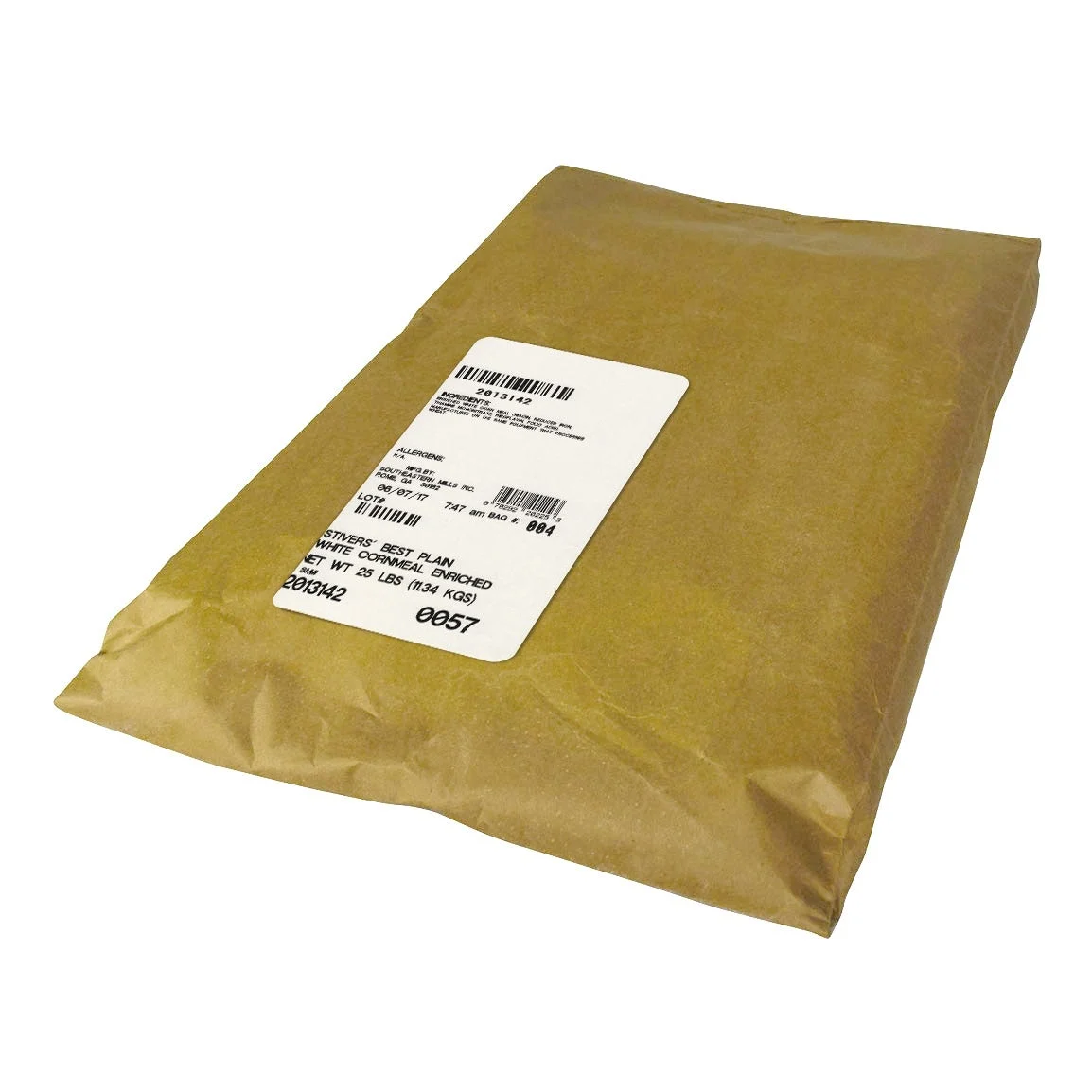 Cornmeal, White, Plain,1 - 25 POUND