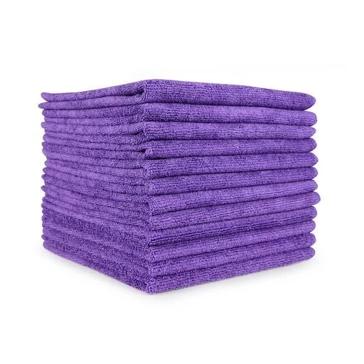 Cloths, Terry Microfiber, Purple, 16 x 16 Inch,1 - 12 COUNT