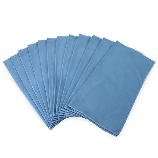 Cloths, Suede Microfiber, Blue,1 - 12 COUNT