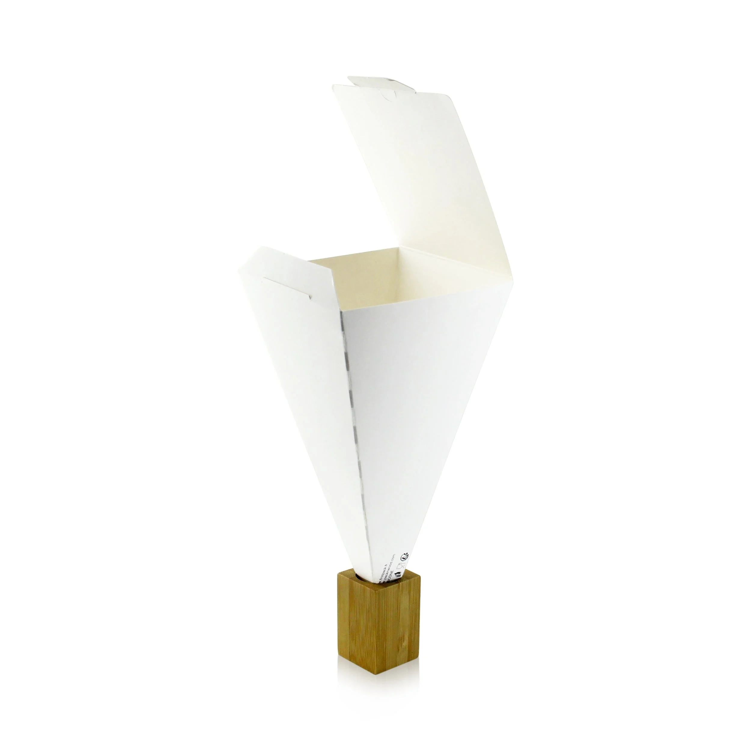 Containers, Snack, 3.5 x 3.5 x 7.5 Inch, Paper, White, Cone, Closeable,16 - 25 COUNT