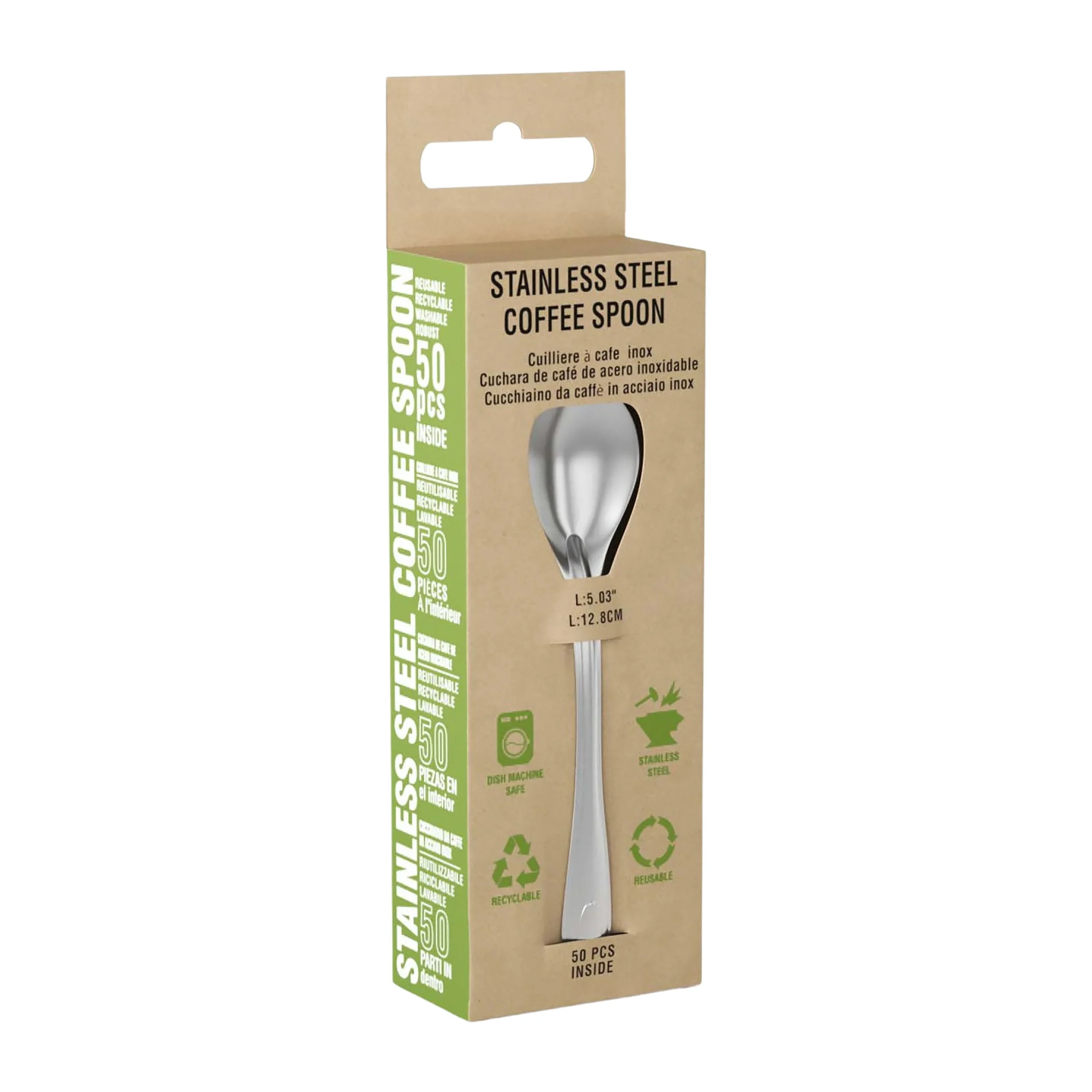 Spoons, Stainless Steel, 4.98 Inch,10 - 50 COUNT