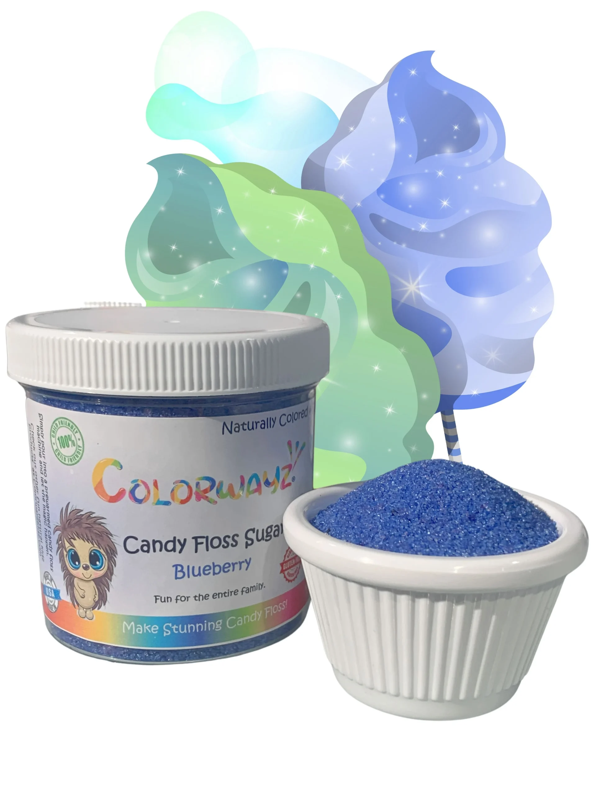 Sugar, Cotton Candy, Blueberry,1 - 5 POUND