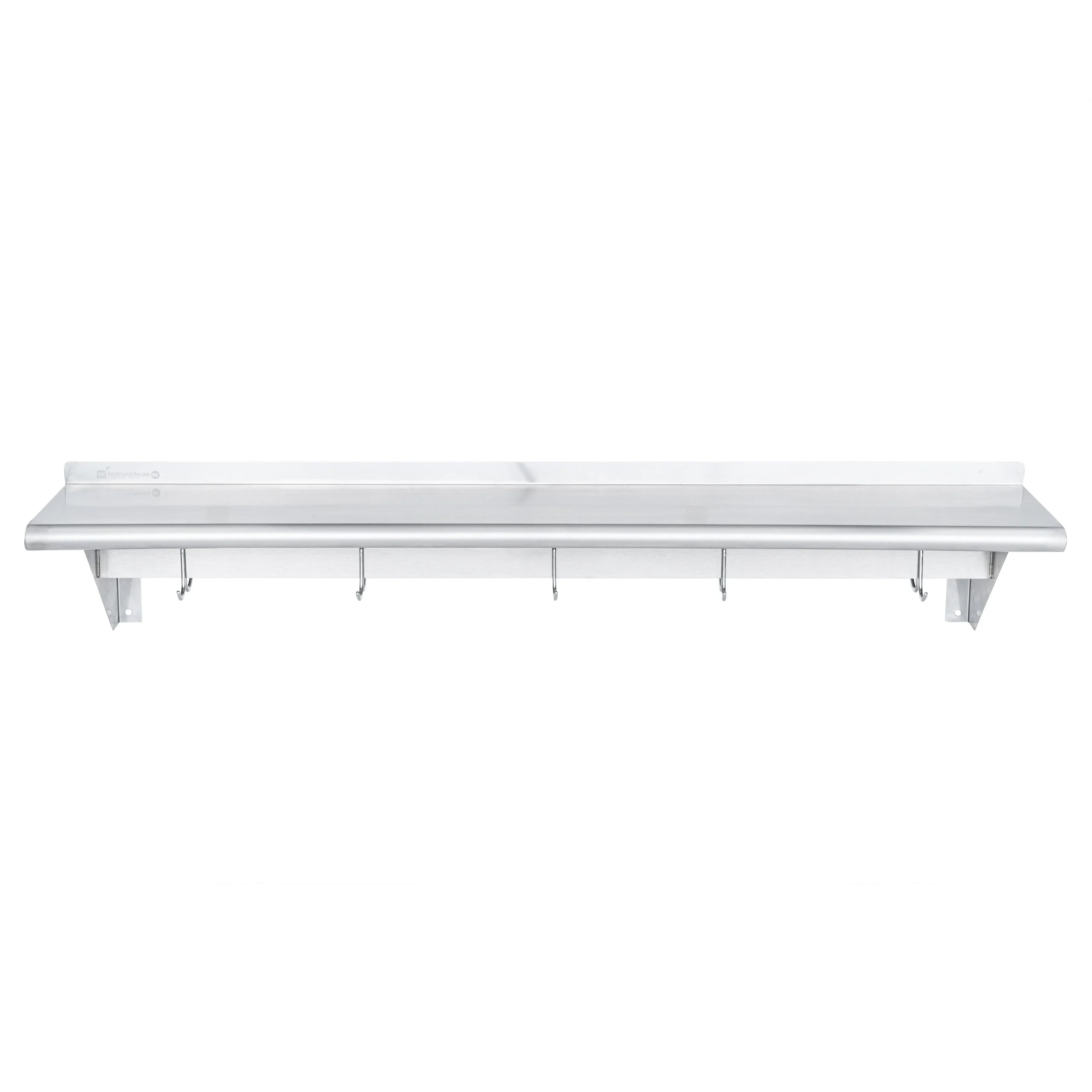 Rack, Pot, 12 x 60 inch, Wall Mounted, Stainless Steel, 18 Hook, with Shelf,1 - 1 EACH