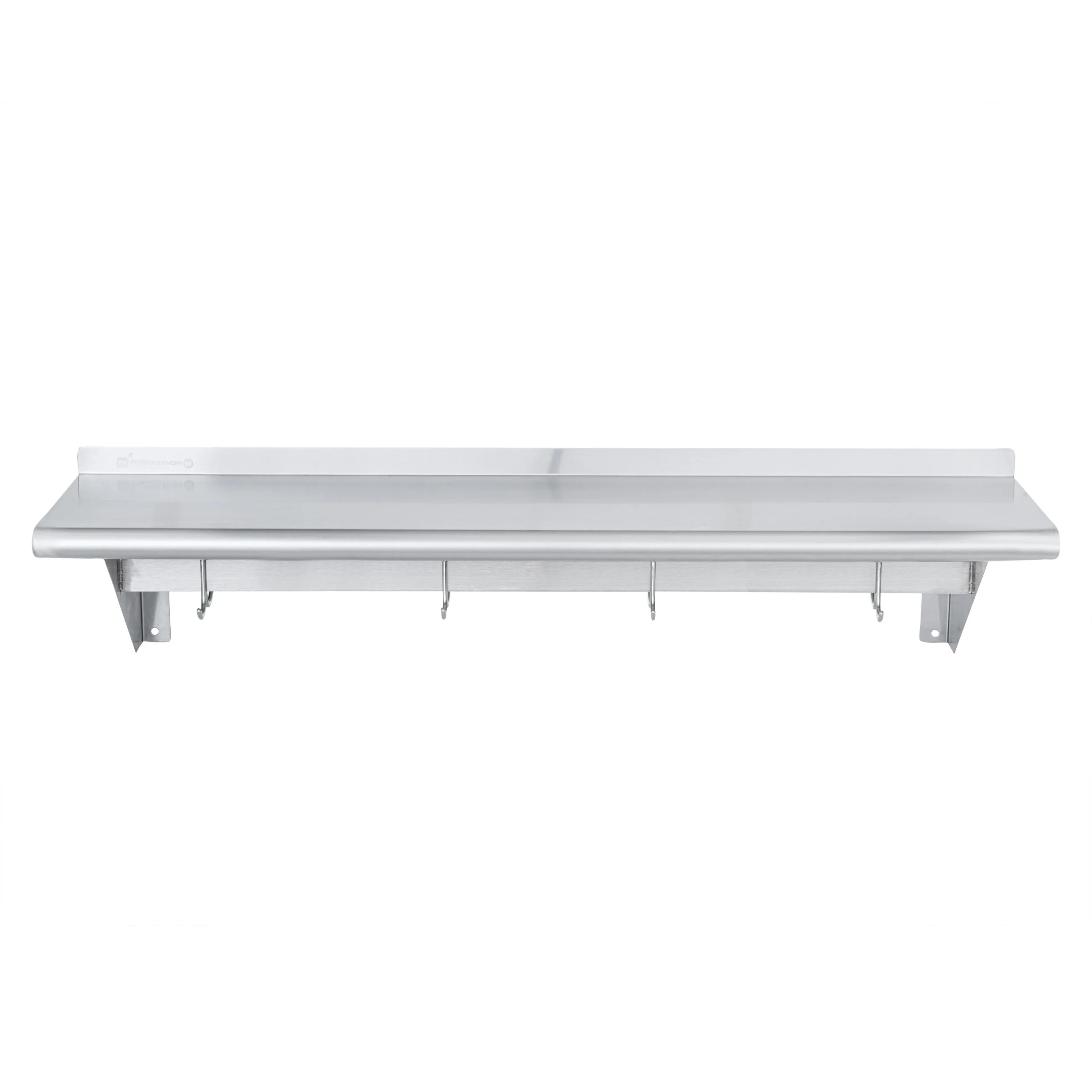 Rack, Pot, 12 x 48 Inch, Wall Mounted, Stainless Steel, 18 Hook, with Shelf,1 - 1 EACH