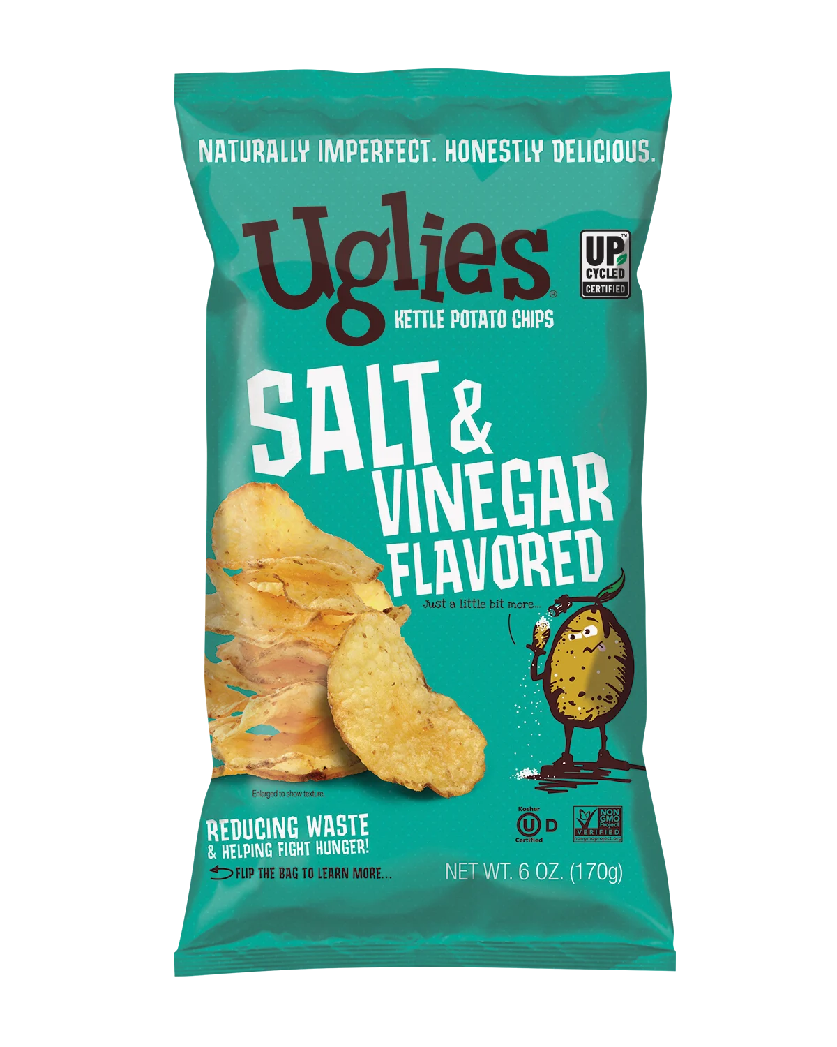 Chips, Potato, Kettle-Cooked, Salt & Vinegar,12 - 6 OUNCE