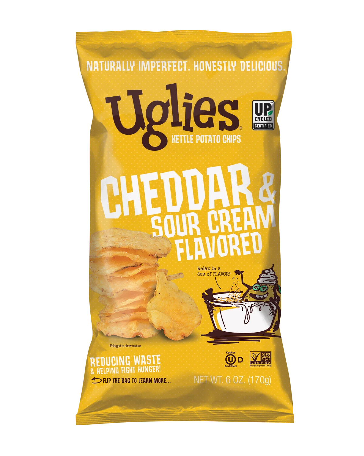 Chips, Potato, Kettle-Cooked, Cheddar & Sour Cream,12 - 6 OUNCE