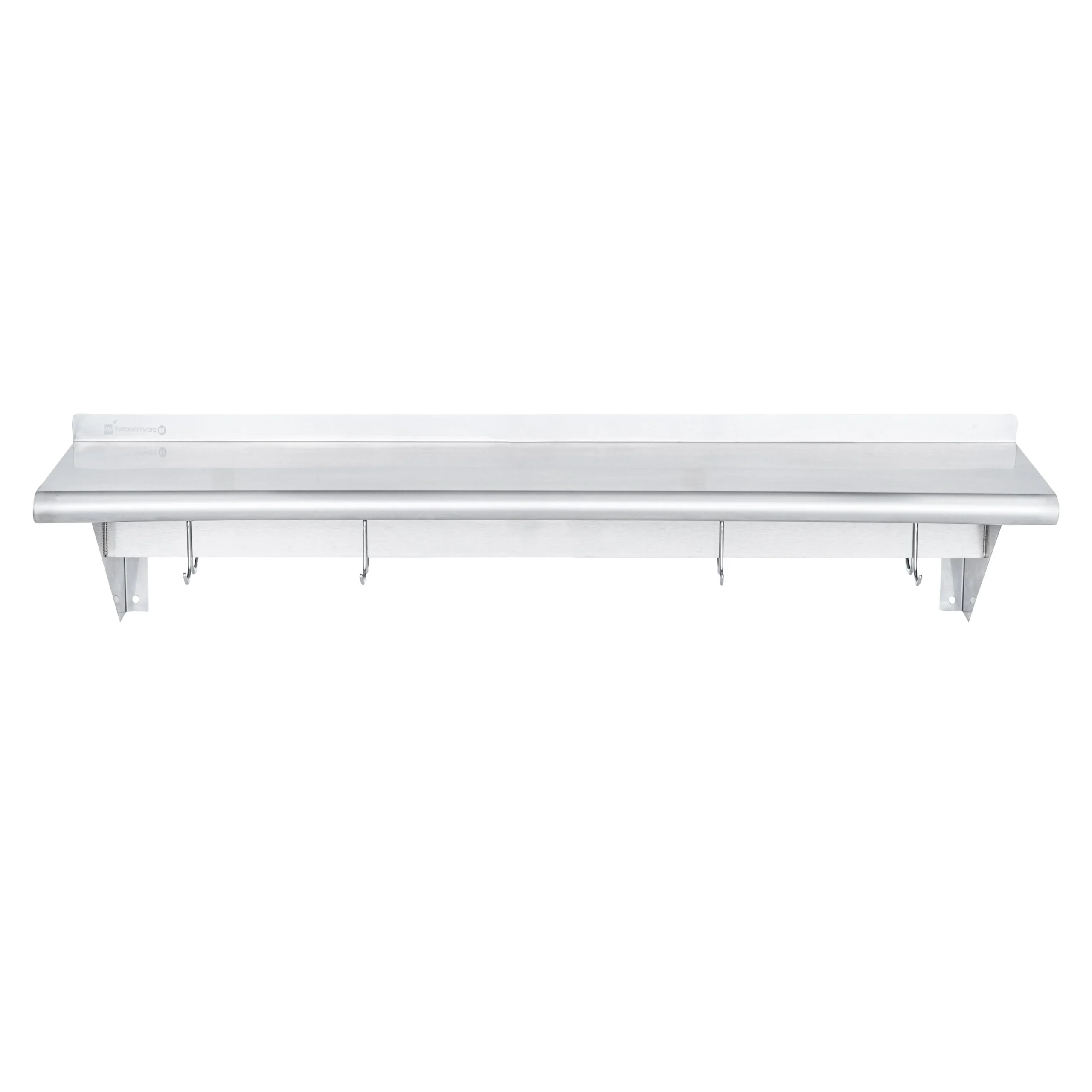 Rack, Pot, 15 x 48 Inch, Wall Mounted, Stainless Steel, 18 Hook, with Shelf,1 - 1 EACH