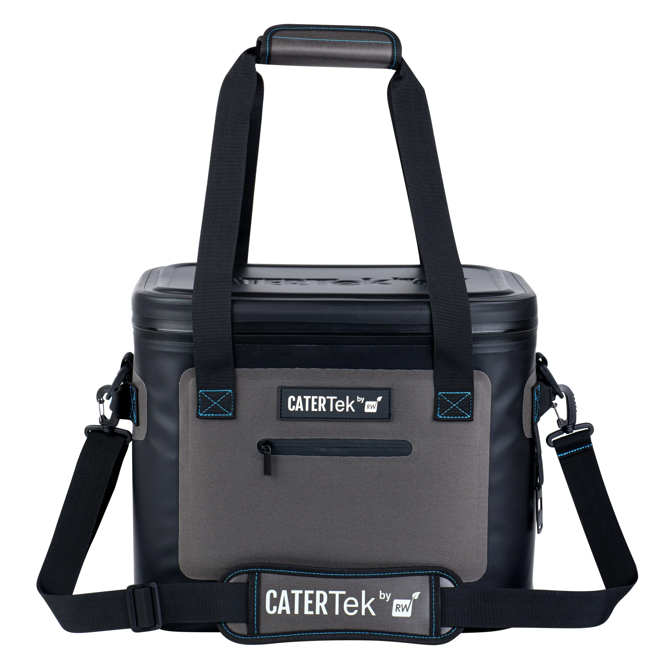 Coolers, Soft, Cater Tek 18.50 x 10.75 x 12.75 Inch, Insulated, Black & Gray, with Bottle Opener, Holds 30 Cans,1 - 1 EACH