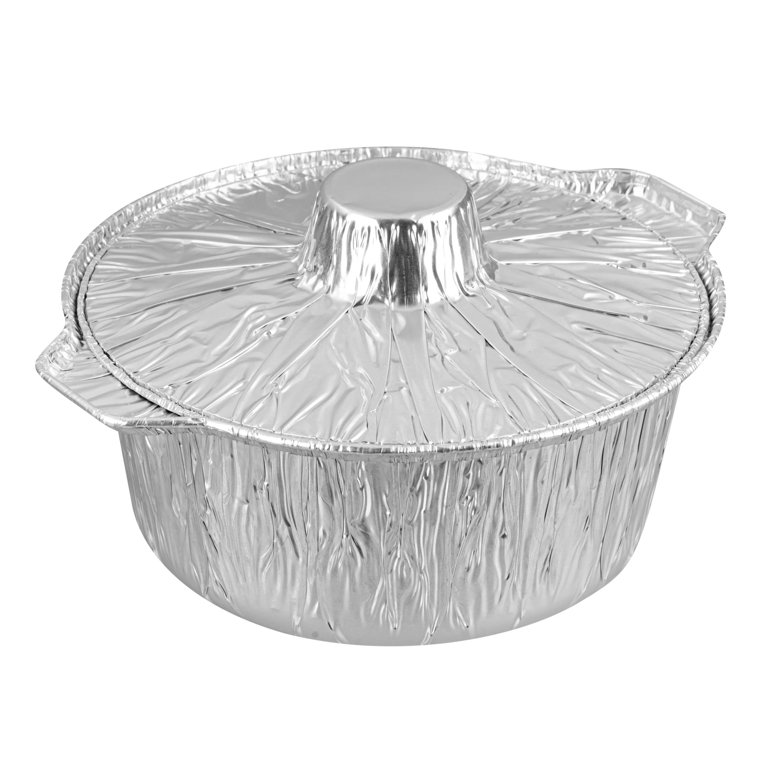 Pots, Foil Lux 60 Ounce, Aluminum Foil, 9.75 x 8.75 x 3.75 Inch, with Lid,10 - 1 EACH