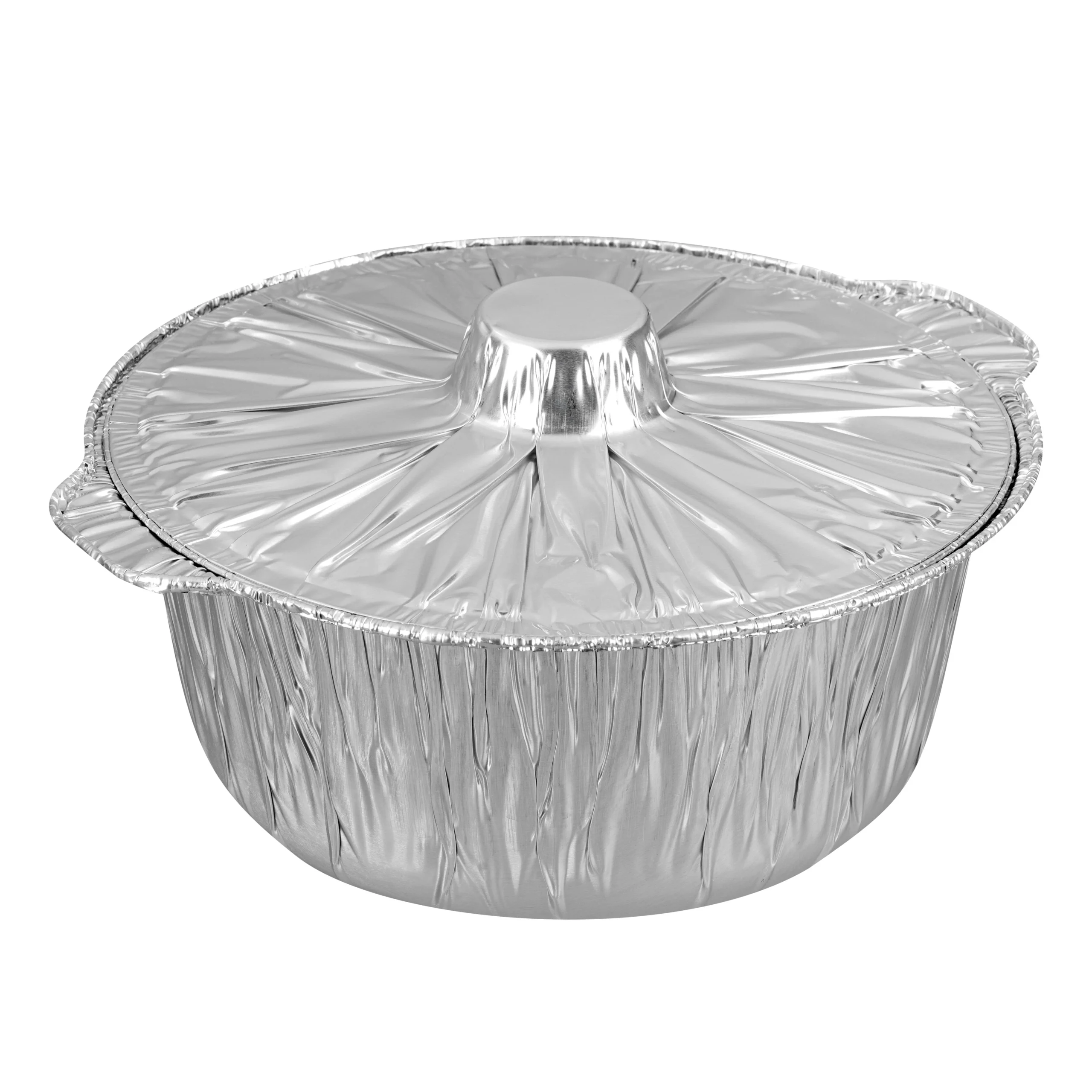 Pots, Foil Lux 4 Quart, Aluminum Foil, 11.50 x 10.25 x 4.75 Inch, with Lid,10 - 1 EACH