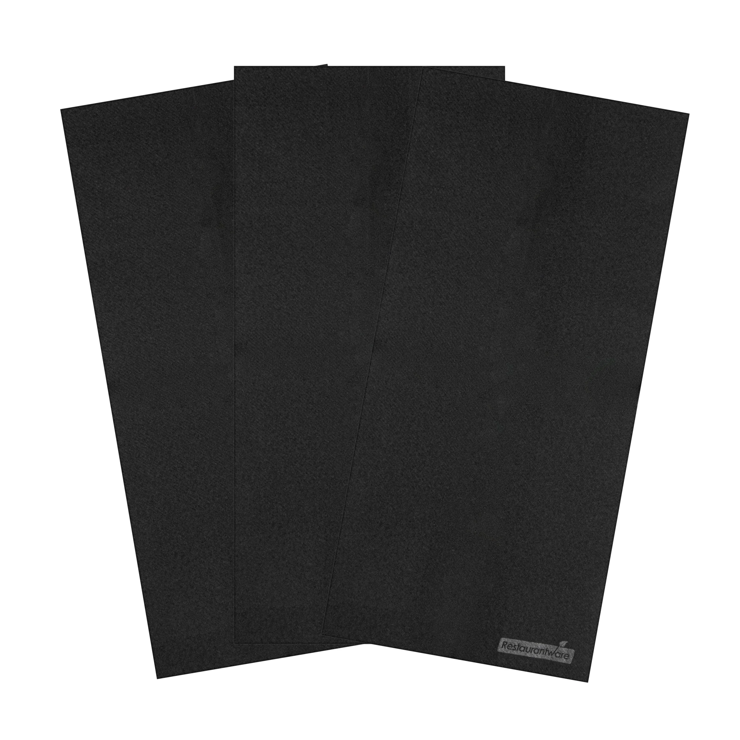 Towels, Guest, Paper, Black, Air Laid, 15.75 x 7.75 Inch, Rectangular, Linen-Feel,50 - 1 EACH