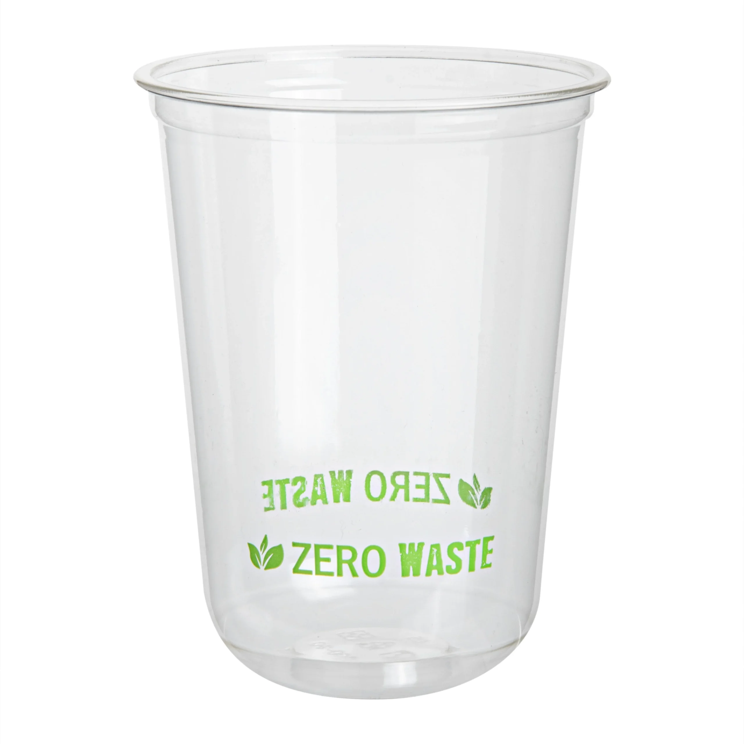 Cups, Zero Waste 16 Ounce, Plastic, Clear, 3.50 x 3.50 x 4.75 Inch, U-Shape Rounded Bottom, PLA,10 - 100 COUNT