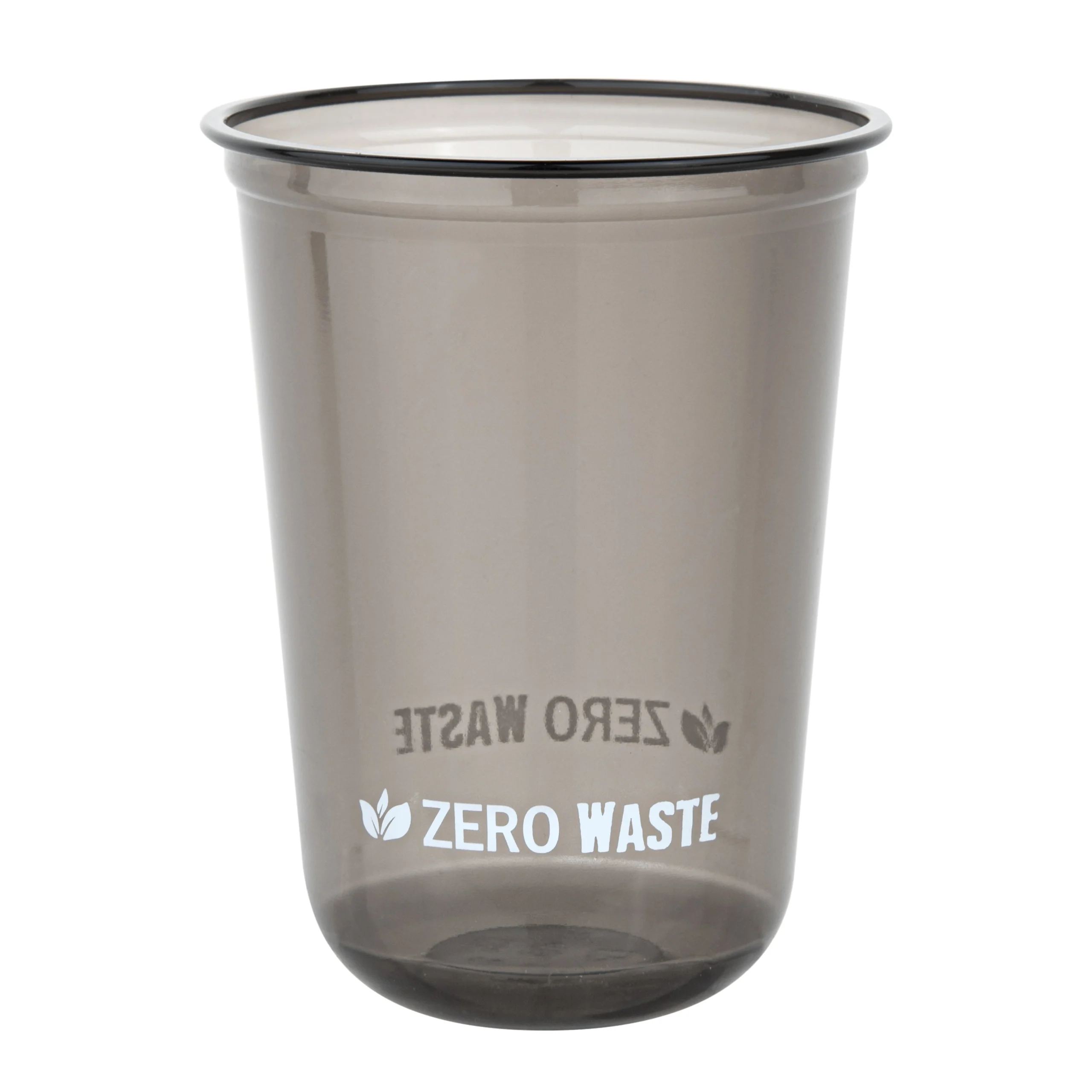Cups, Zero Waste 16 Ounce, Plastic, Black, 3.50 x 3.50 x 4.75 Inch, U-Shape Rounded Bottom, PLA,10 - 100 COUNT