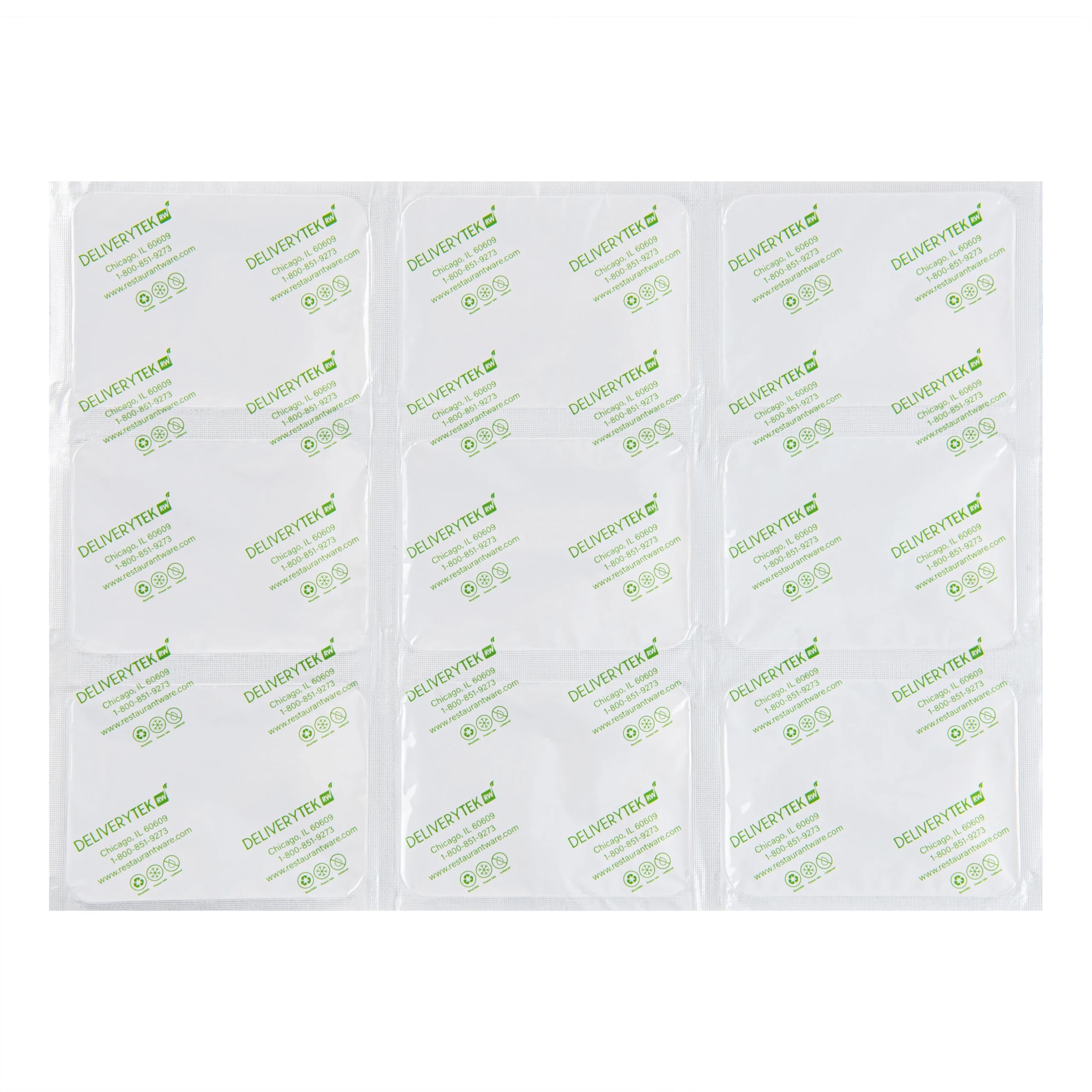 Ice Packs, Shipping, Delivery Tek, Plastic, 3 x 3 Cells, 15.25 x 11.5 Inch,100 - 1 EACH