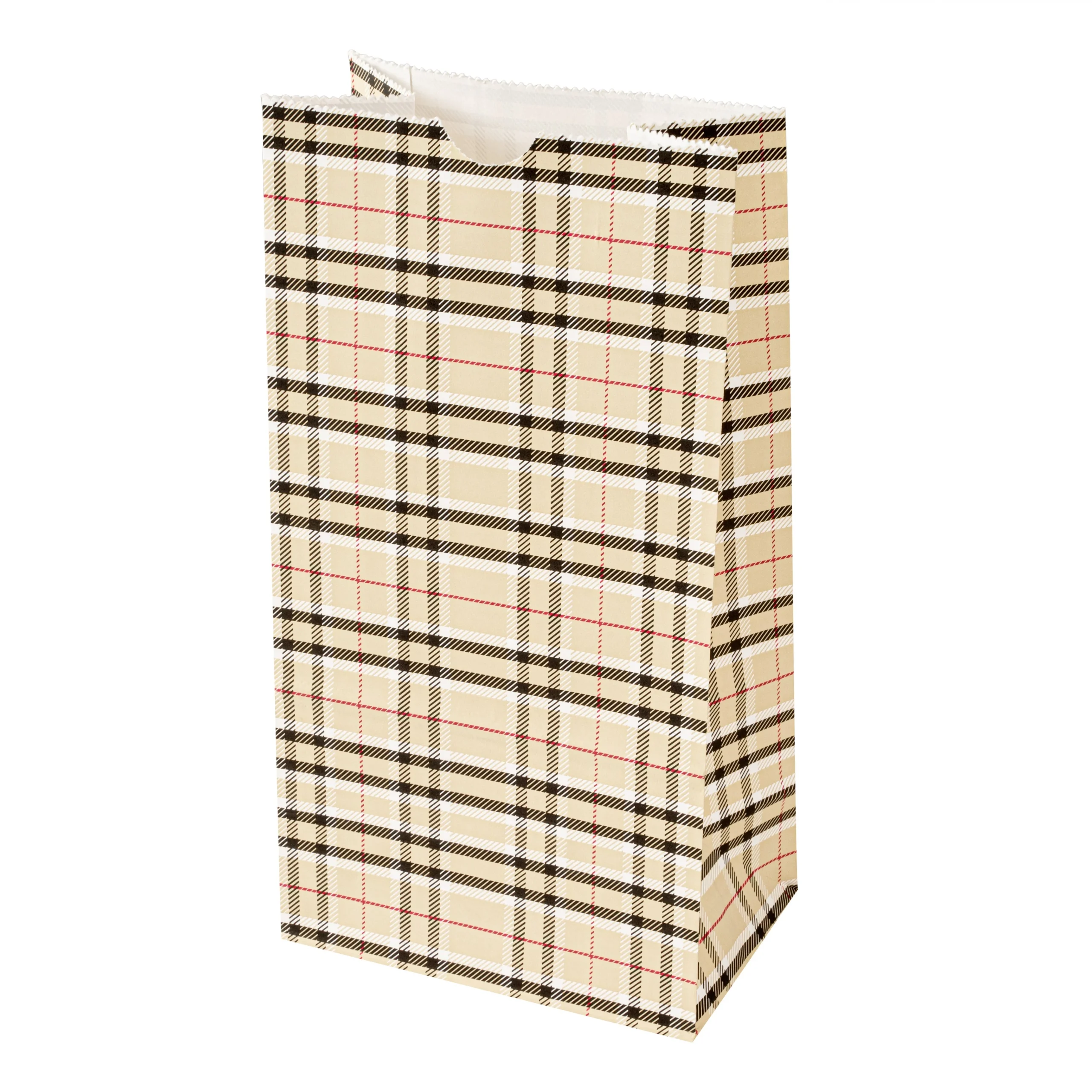 Bags, Bag Tek 4 Pound, Paper, Plaid, 5 x 3.25 x 9.50 Inch,100 - 1 EACH