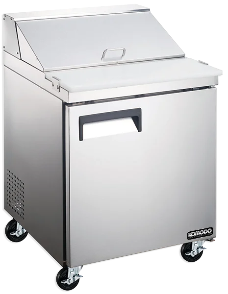 Unit, Sandwich Preparation, 27 Inch, Refrigerated, Stainless Steel Exterior, contains Recessed Handles/Adjustable, includes Casters,1 - 1 EACH