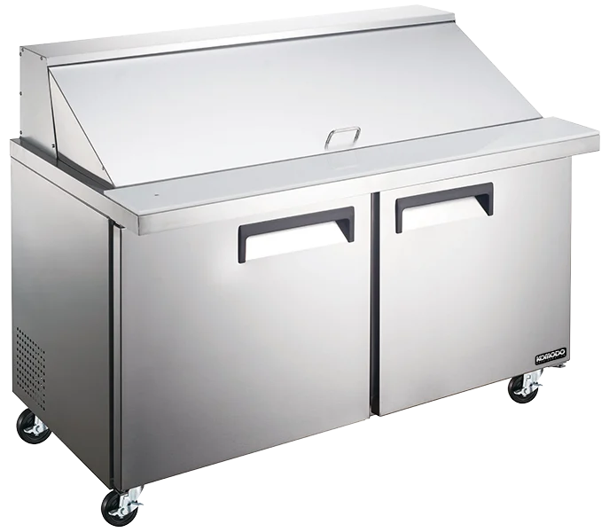 Unit, Sandwich Preparation, 60 Inch, Mega Top Refrigerated, Stainless Steel Exterior, contains Recessed Handles/Adjustable, includes Casters,1 - 1 EACH