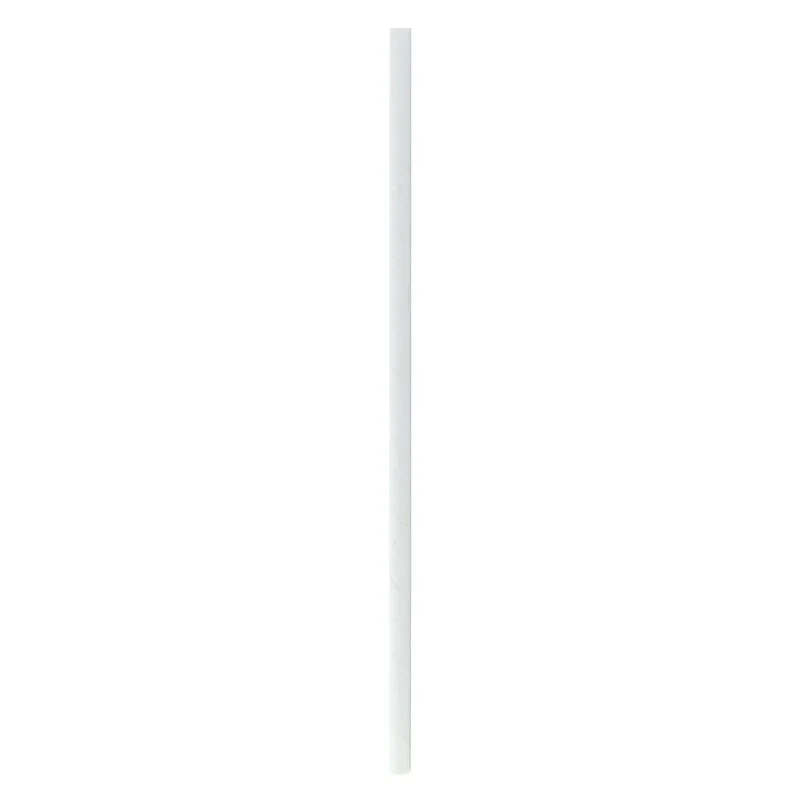 Straws, Paper, White Striped, Unwrapped,6 - 500 COUNT