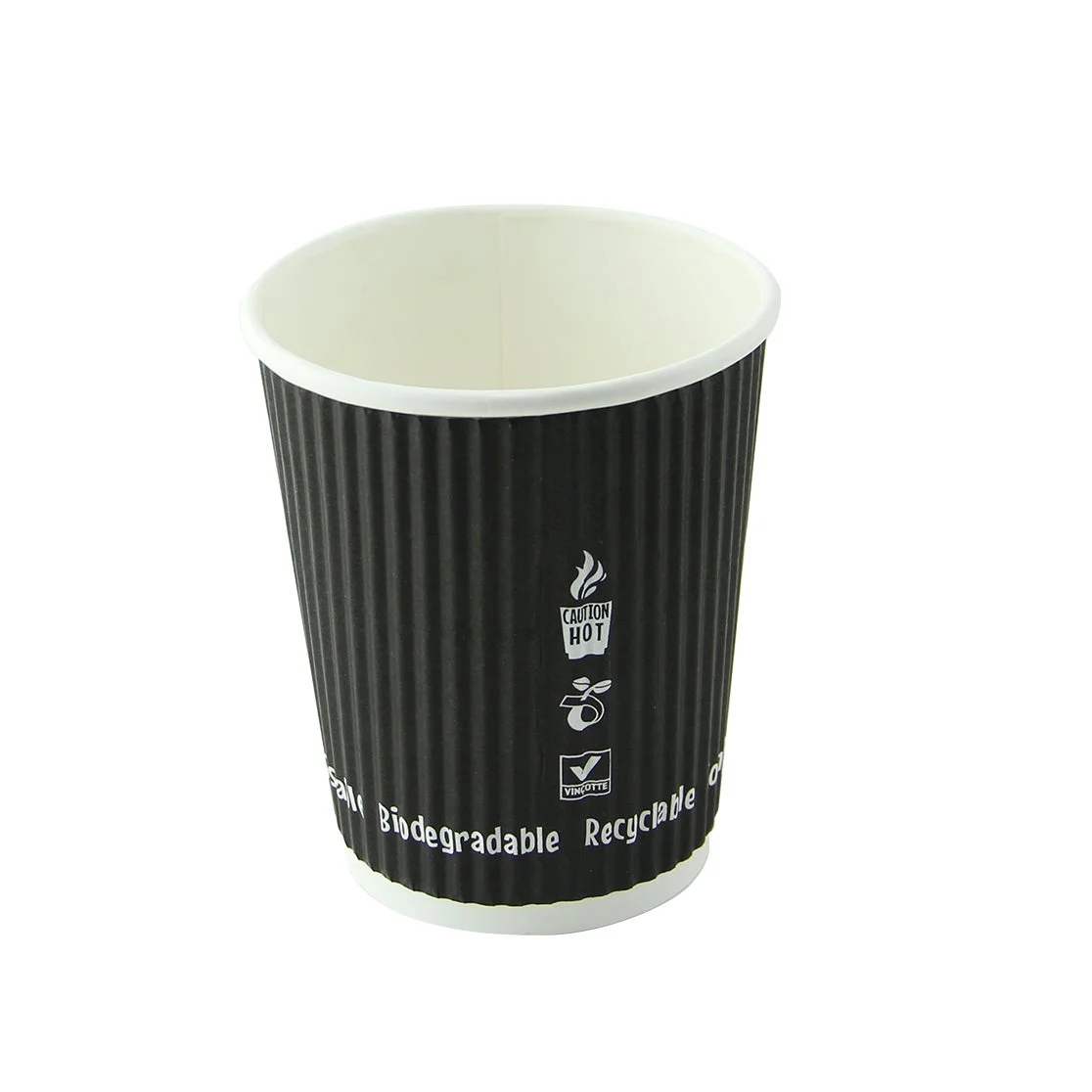 Cups, 4 Ounce, Paper, Rippled-Wall, Kraft, 2.40 x 2.40 Inch,20 - 50 COUNT
