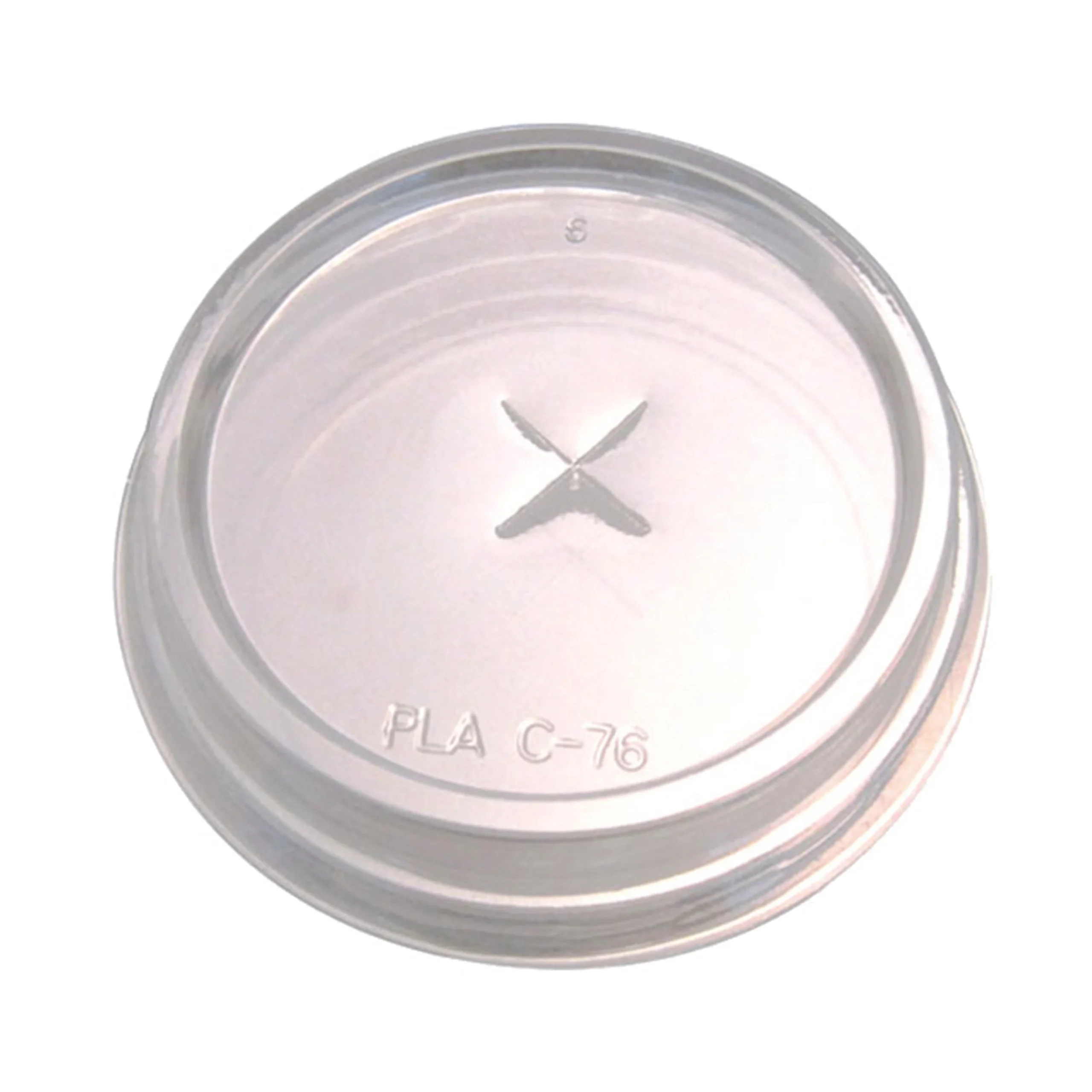 Lids, Flat Straw, X-Slot, Plastic, Clear, 2.99 Inch,20 - 100 COUNT