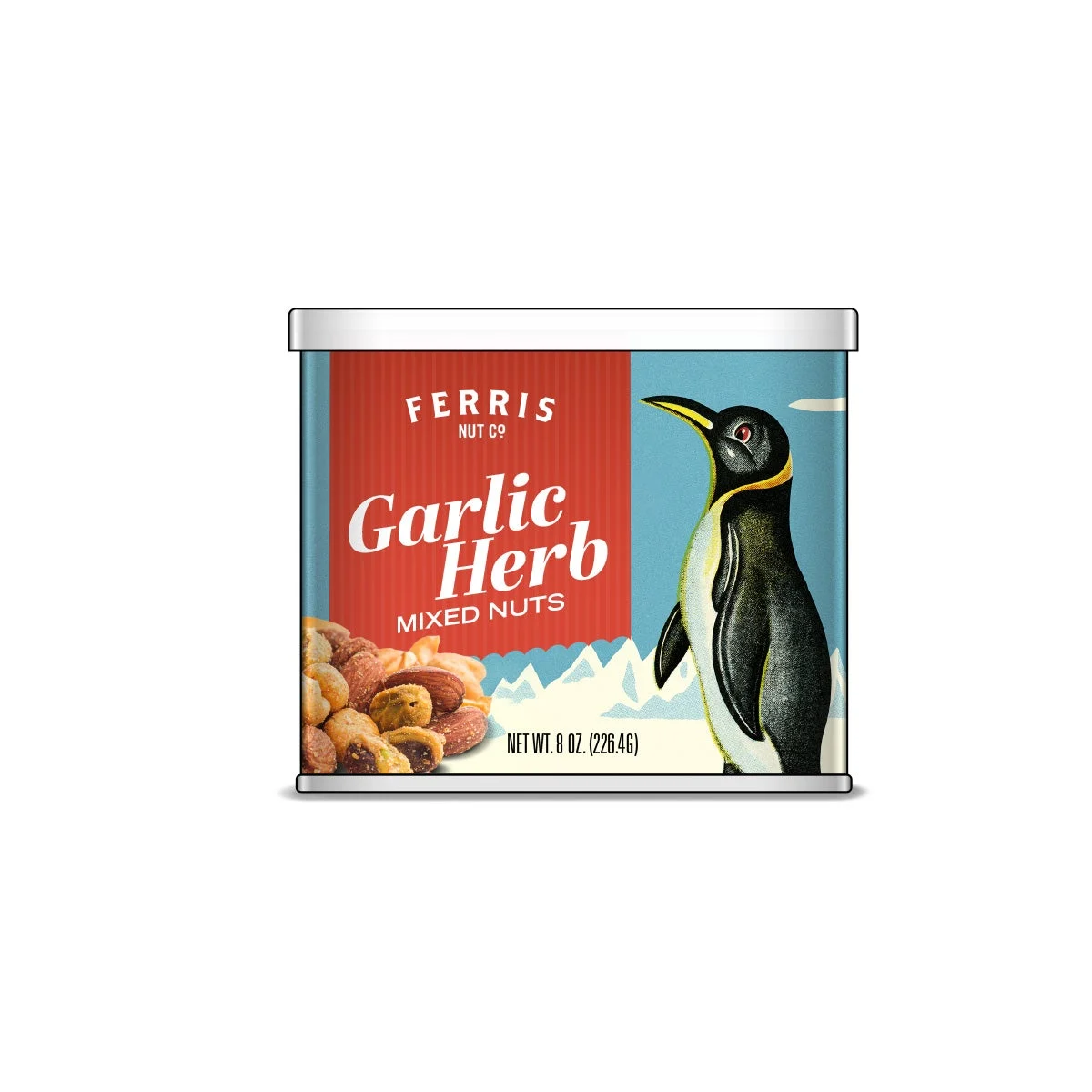 Nuts, Mixed, Garlic Herb, Can,12 - 8 OUNCE