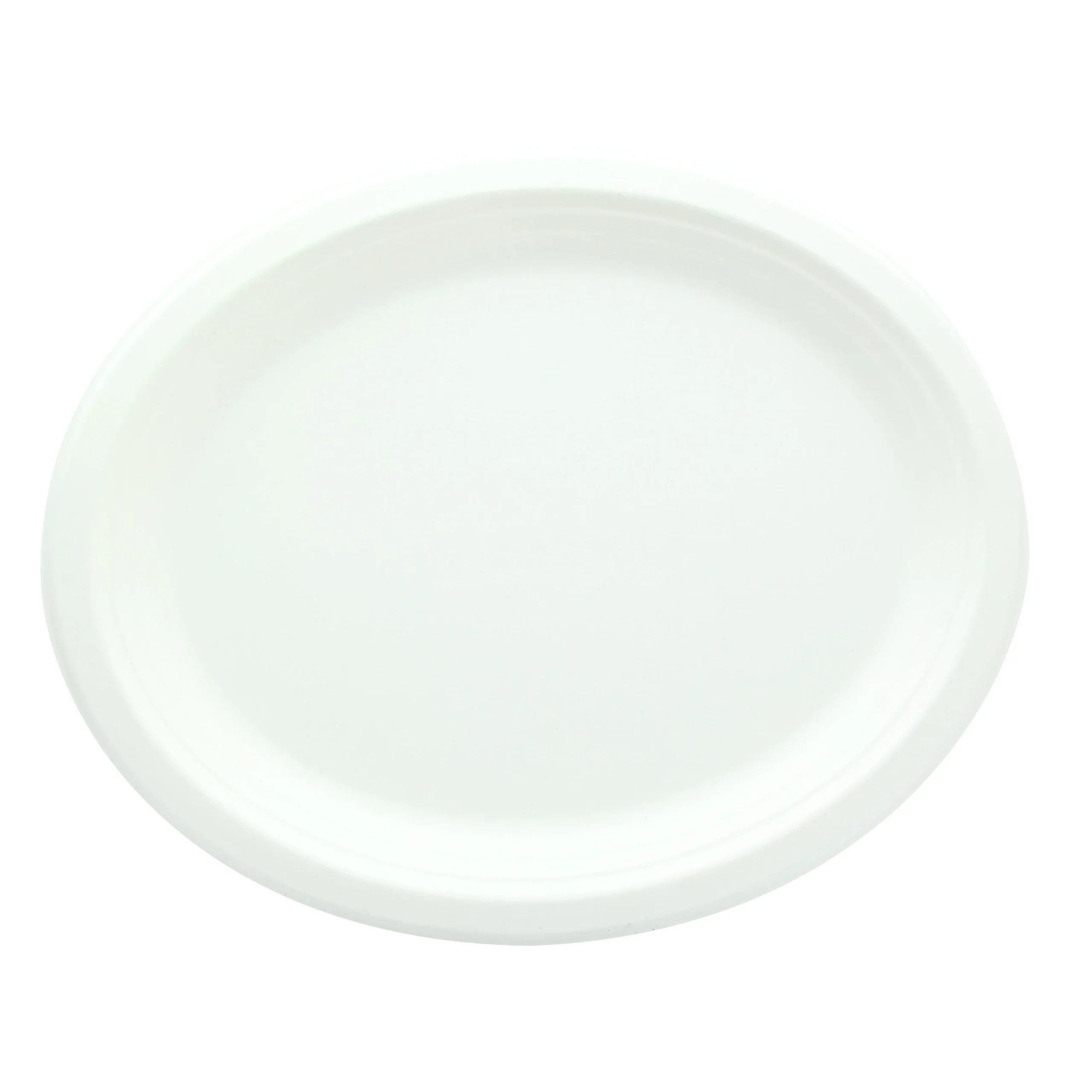 Plates, 12.20 x 9.40 x 0.82 Inch, Sugarcane, White, Oval,20 - 25 COUNT