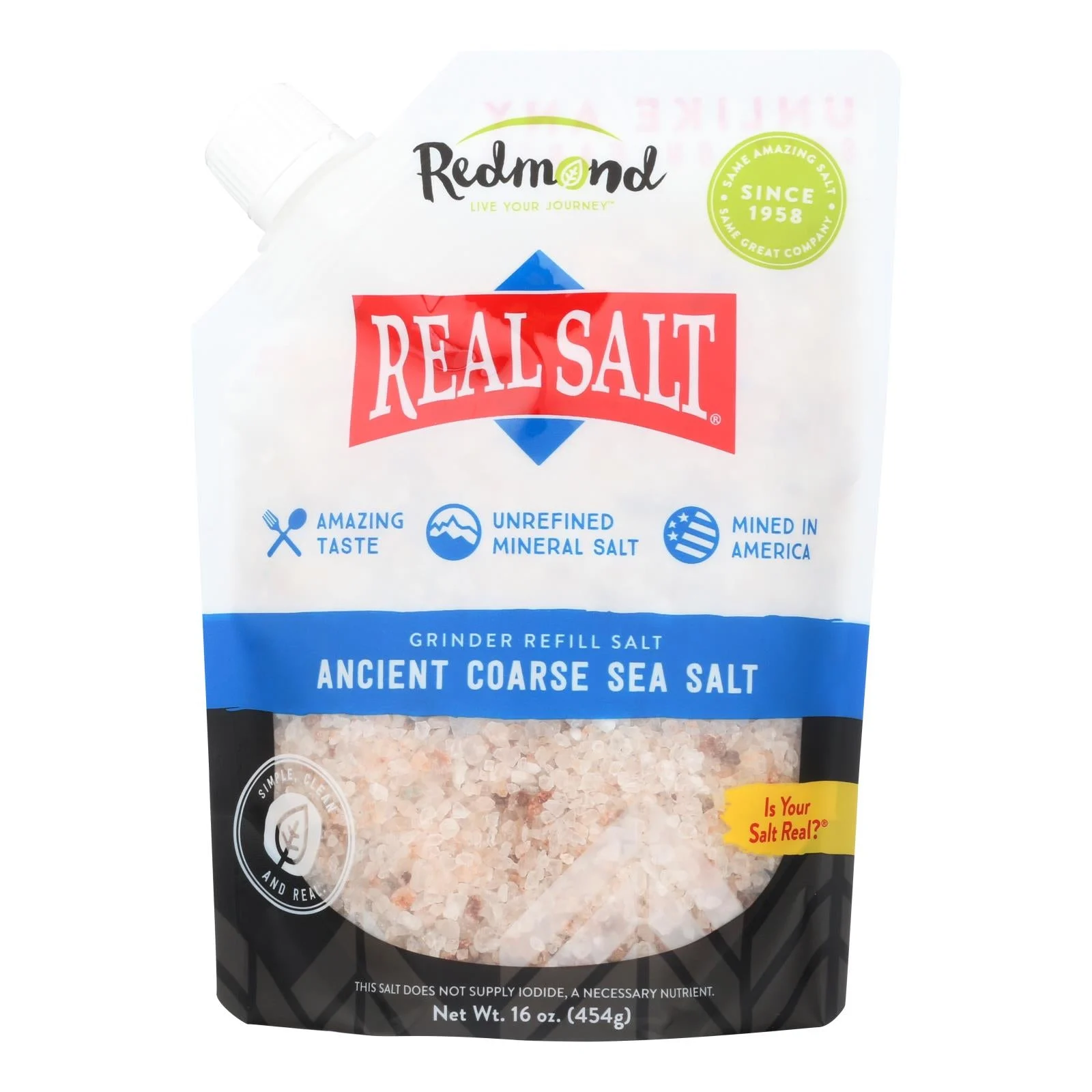 Salt, Coarse, Pouch,6 - 16 OUNCE
