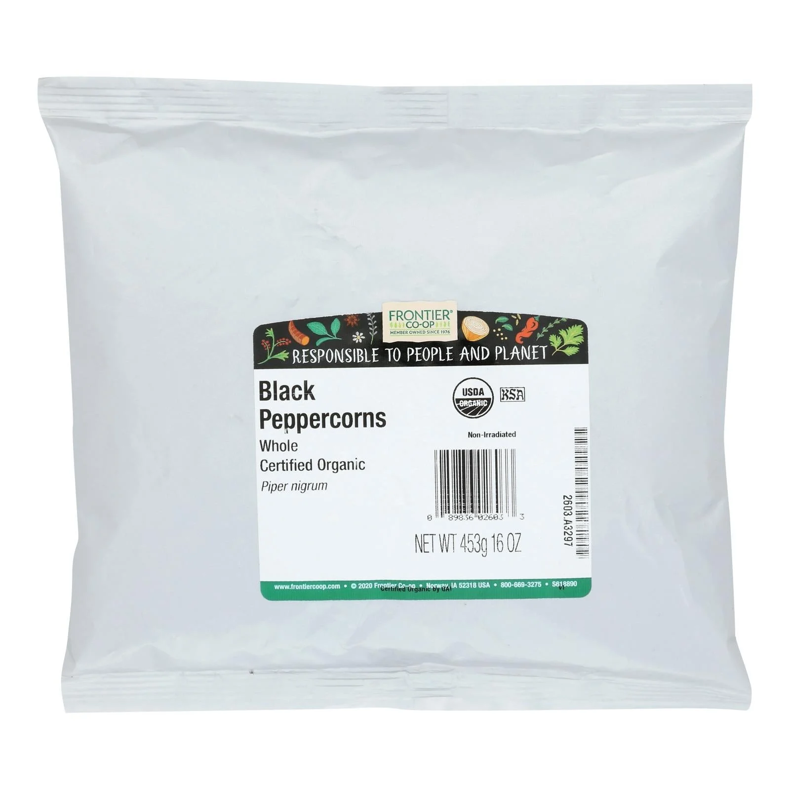 Peppercorns, Black, Whole,1 - 1 POUND