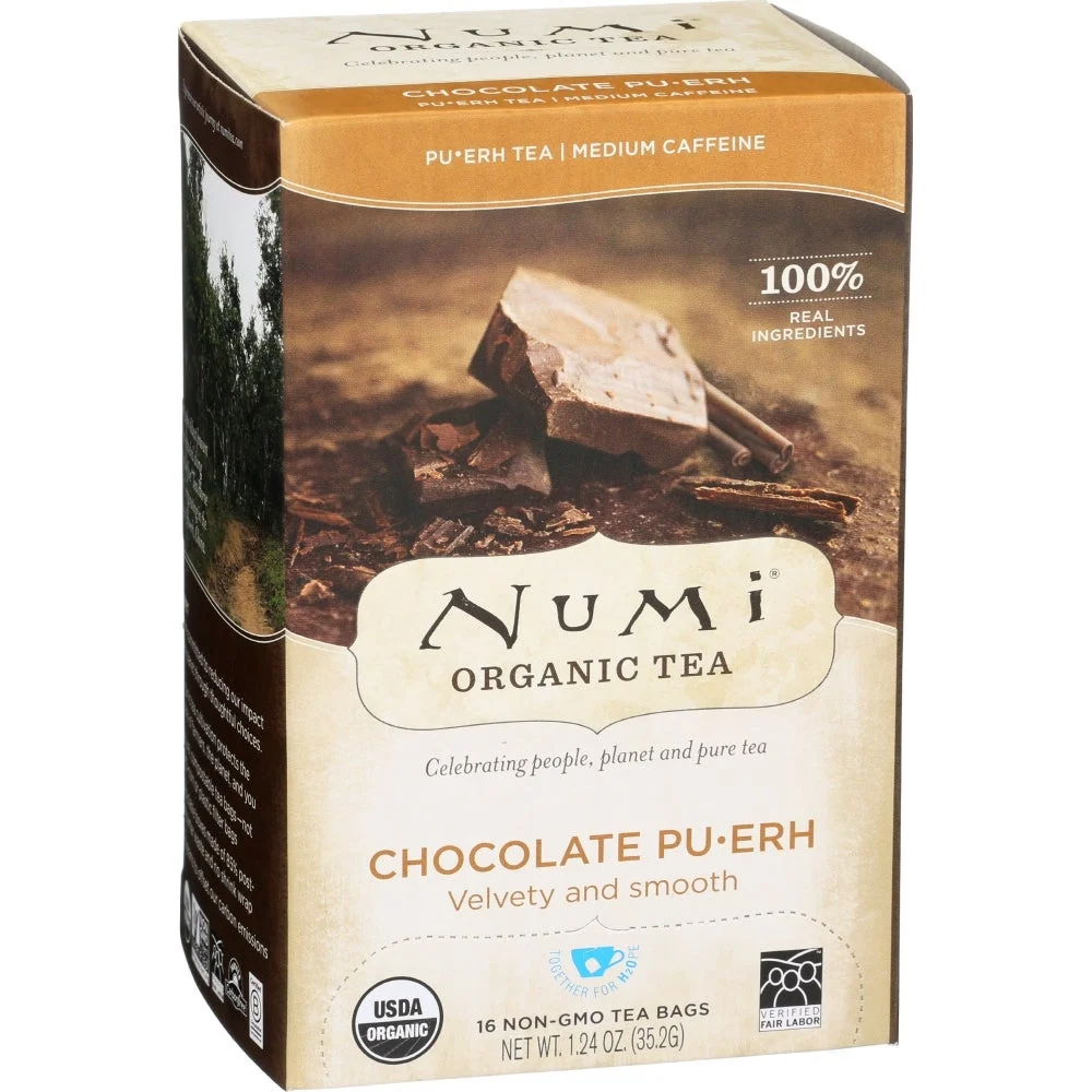 Tea, Chocolate Pu erh, Individuallly Wrapped with String,6 - 16 COUNT