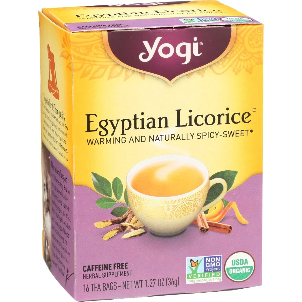 Tea, Egyptian Licorice, Individually Wrapped with String, 1.27 Ounce,6 - 16 COUNT