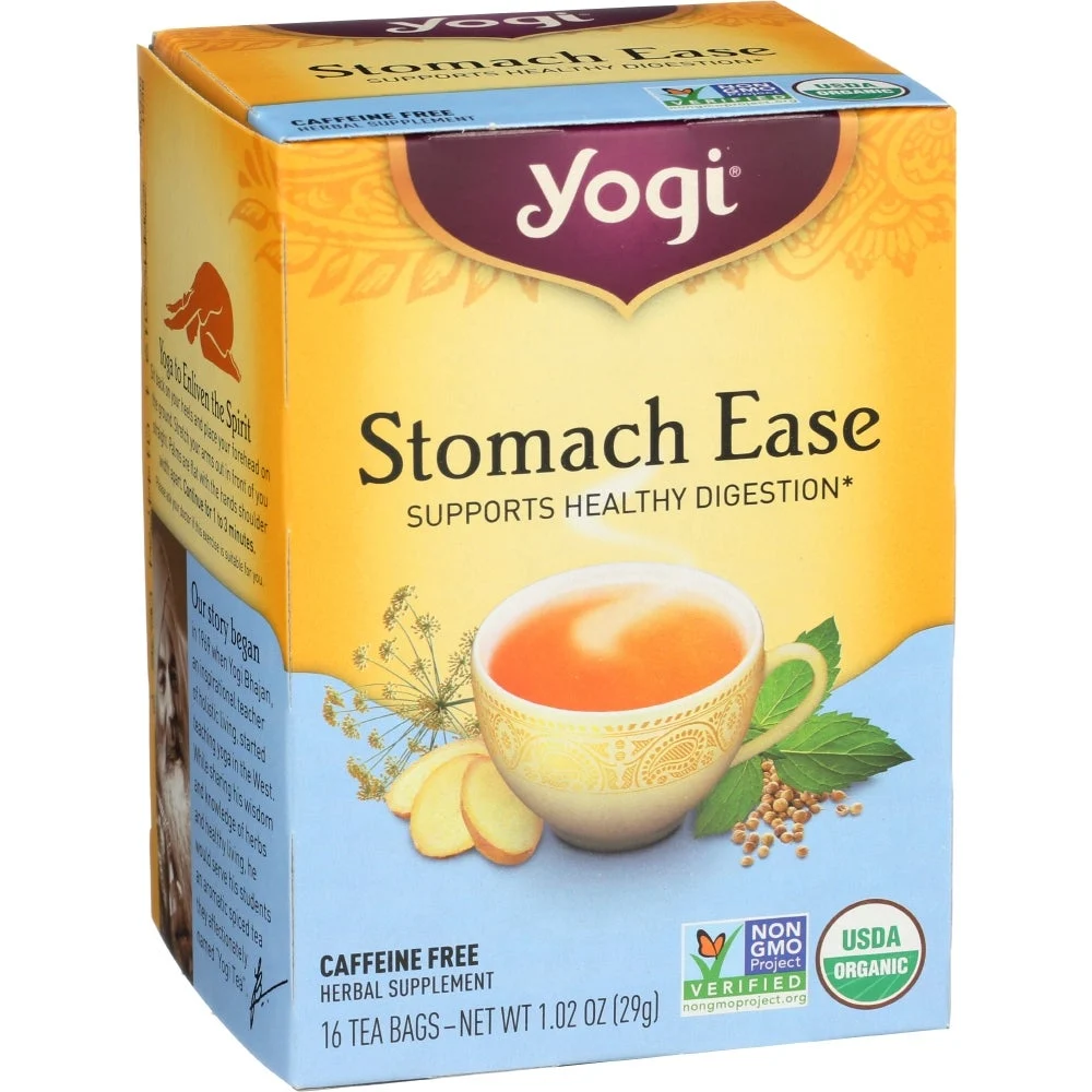Tea, Spicy-Mint, Stomach Ease, Individually Wrapped with String, 1.02 Ounce,6 - 16 COUNT