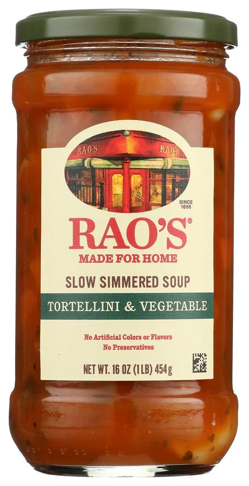Soup, Tortellini & Vegetable, Glass,6 - 16 OUNCE