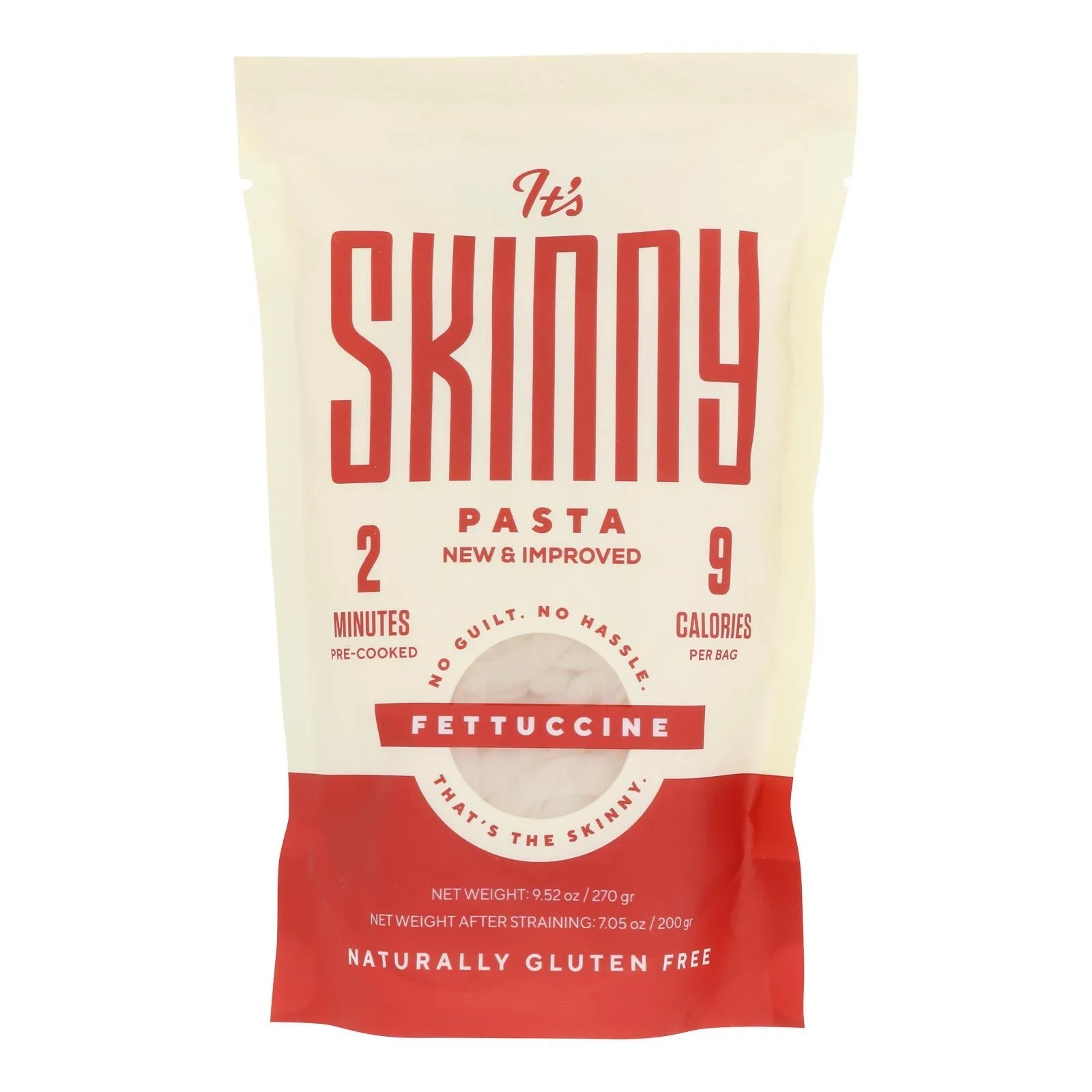 Pasta, Fettuccine, Cooked,6 - 9.52 OUNCE