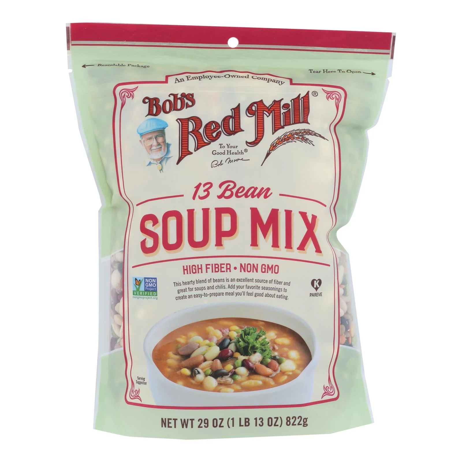 Mix, Soup, 10-Bean, Resealable Bag,4 - 29 OUNCE