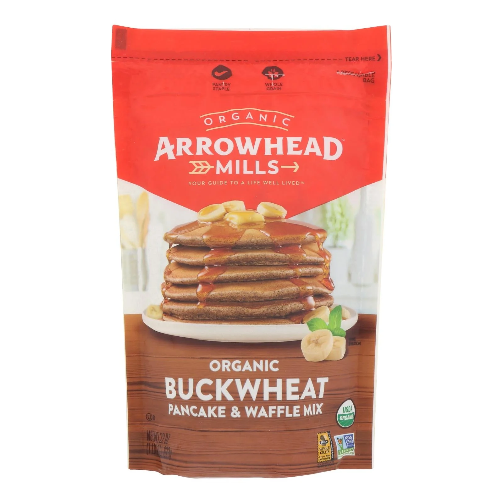 Mix, Pancake & Waffle, Buckwheat, Resealable Bag,6 - 22 OUNCE