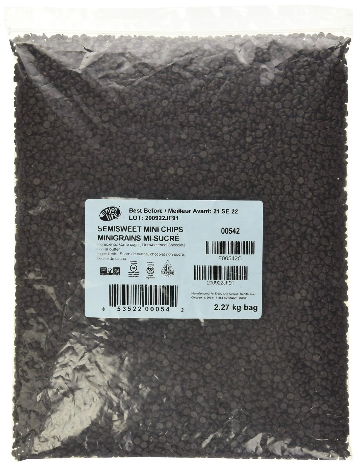 Chocolate Chips, Semi-Sweet, Mini,4 - 5 POUND
