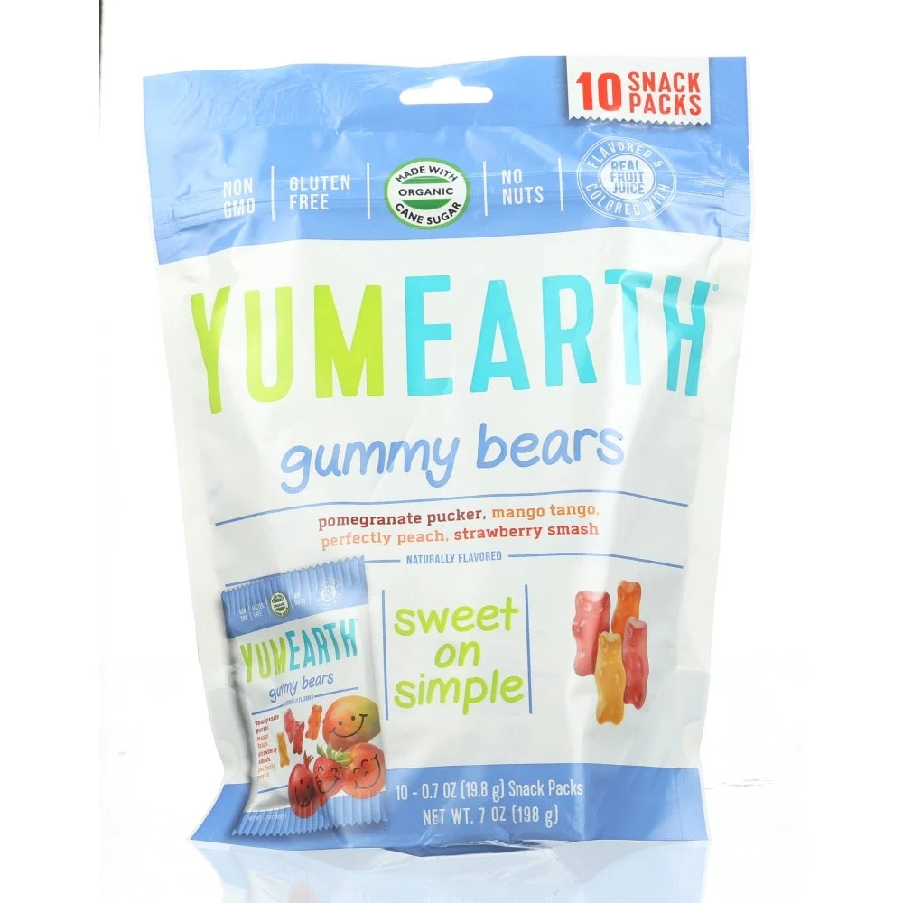 Gummy Bears, Pomegranate/Mango/Peach/Strawberry, 0.7 Ounce,12 - 10 COUNT