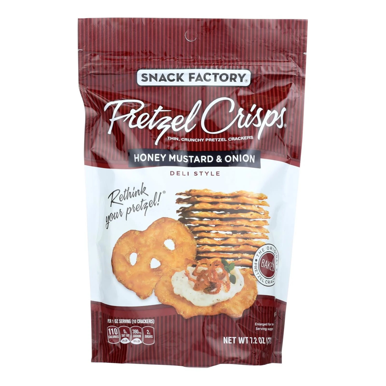 Crackers, Pretzel, Honey Mustard & Onion,12 - 7.2 OUNCE