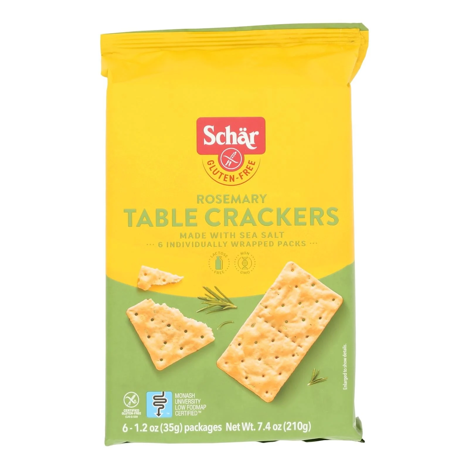 Crackers, Table, Rosemary, Individually-Wrapped, 1.2 Ounce,5 - 6 COUNT
