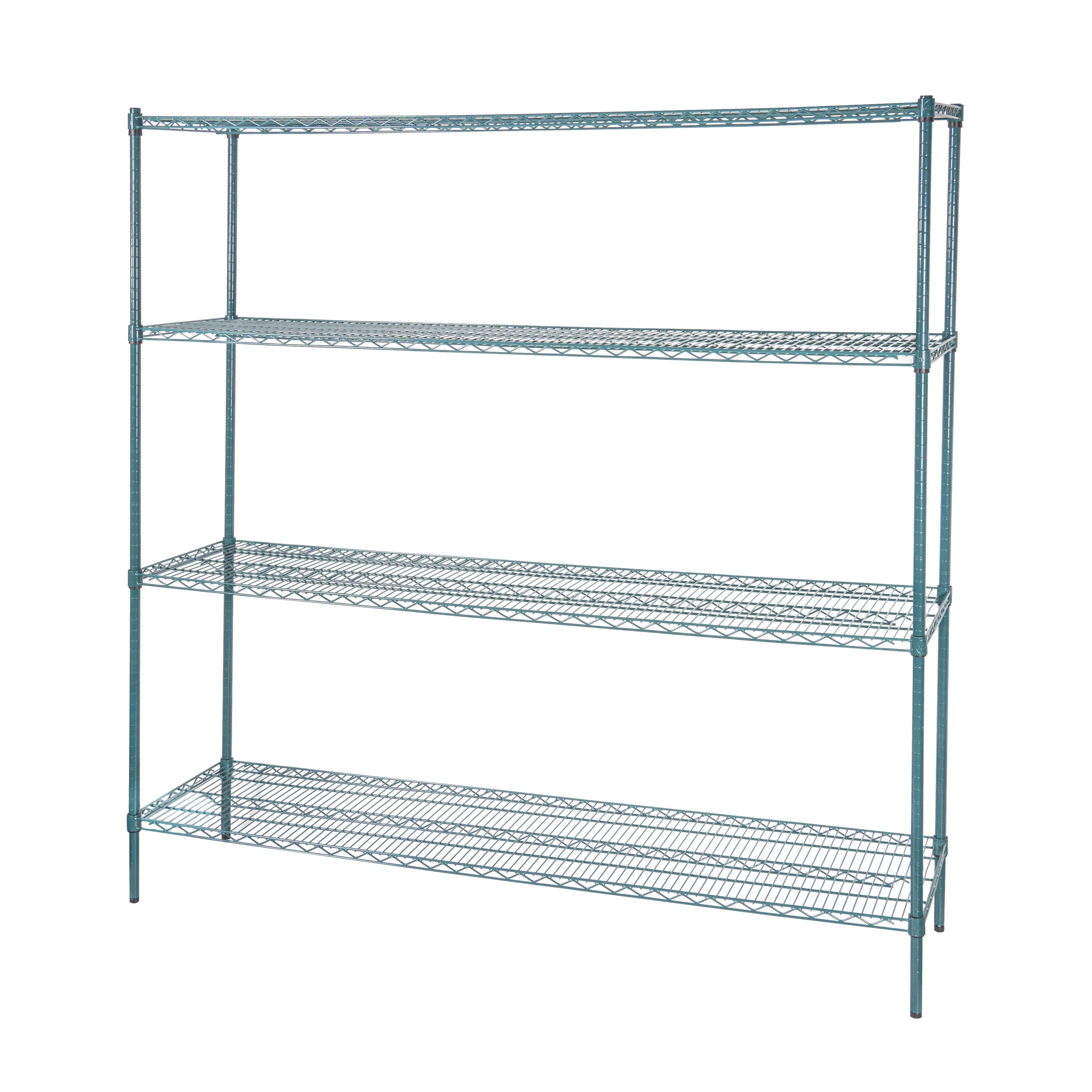 Shelves, NSF, RW Base, 18 x 72 Inch, Green, Epoxy, Corrosion-Resistant,4 - 1 EACH
