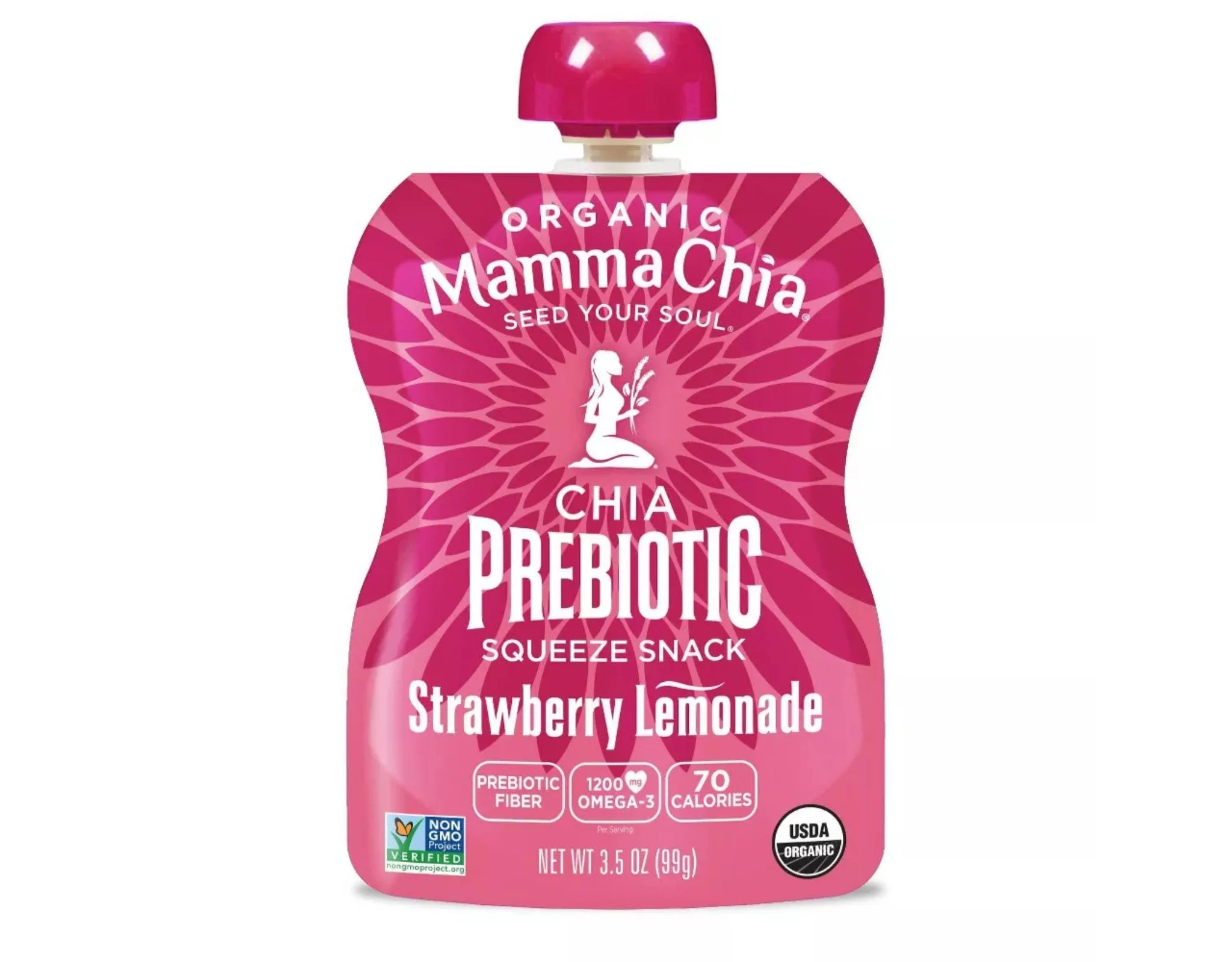 Snacks, Chia Seed, Strawberry Lemonade, Squeeze Pouch, 3.5 Ounce,6 - 4 COUNT