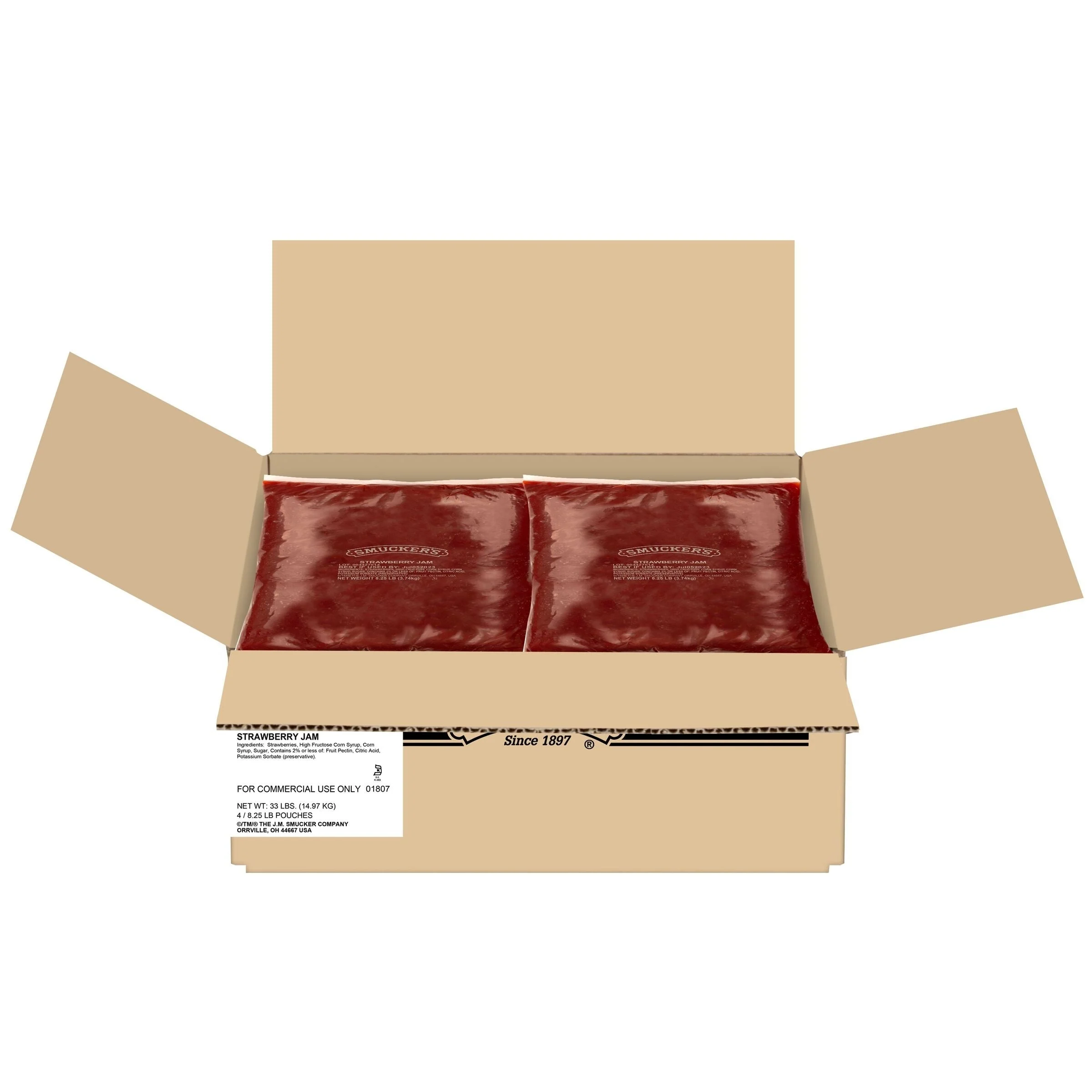 Jam, Strawberry,4 - 8.25 POUND