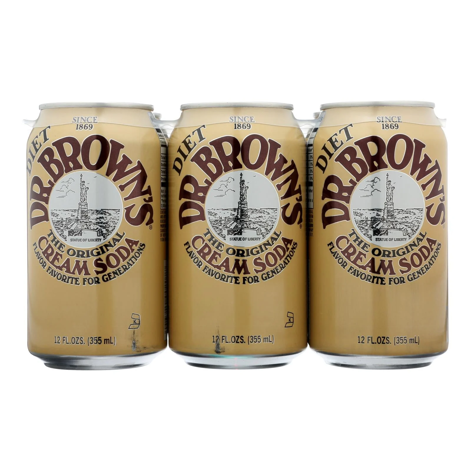 Soft Drinks, Cream Soda, Diet, 12 Fluid Ounce,4 - 6 COUNT