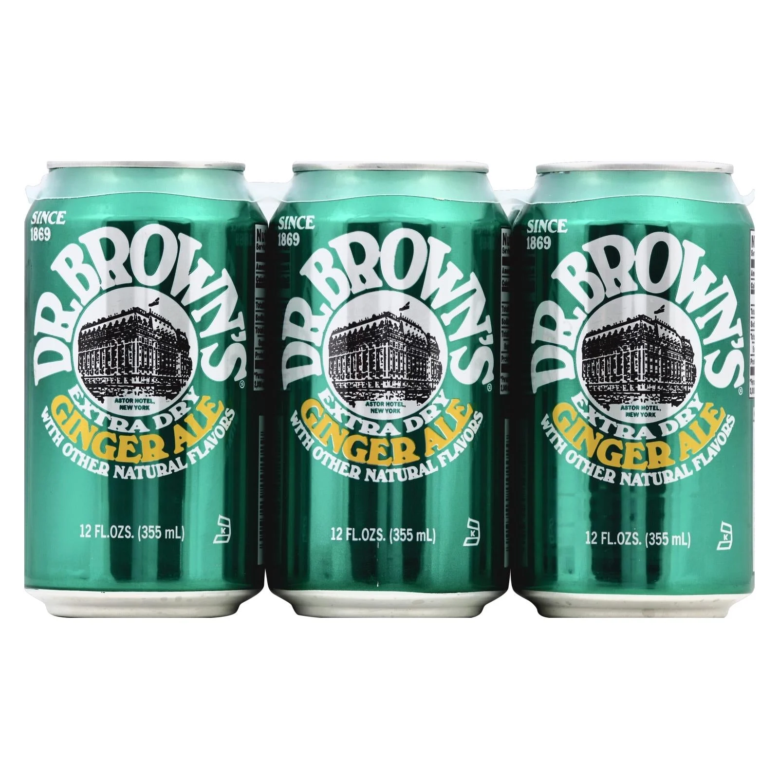 Soft Drinks, Ginger Ale, 12 Fluid Ounce,4 - 6 COUNT