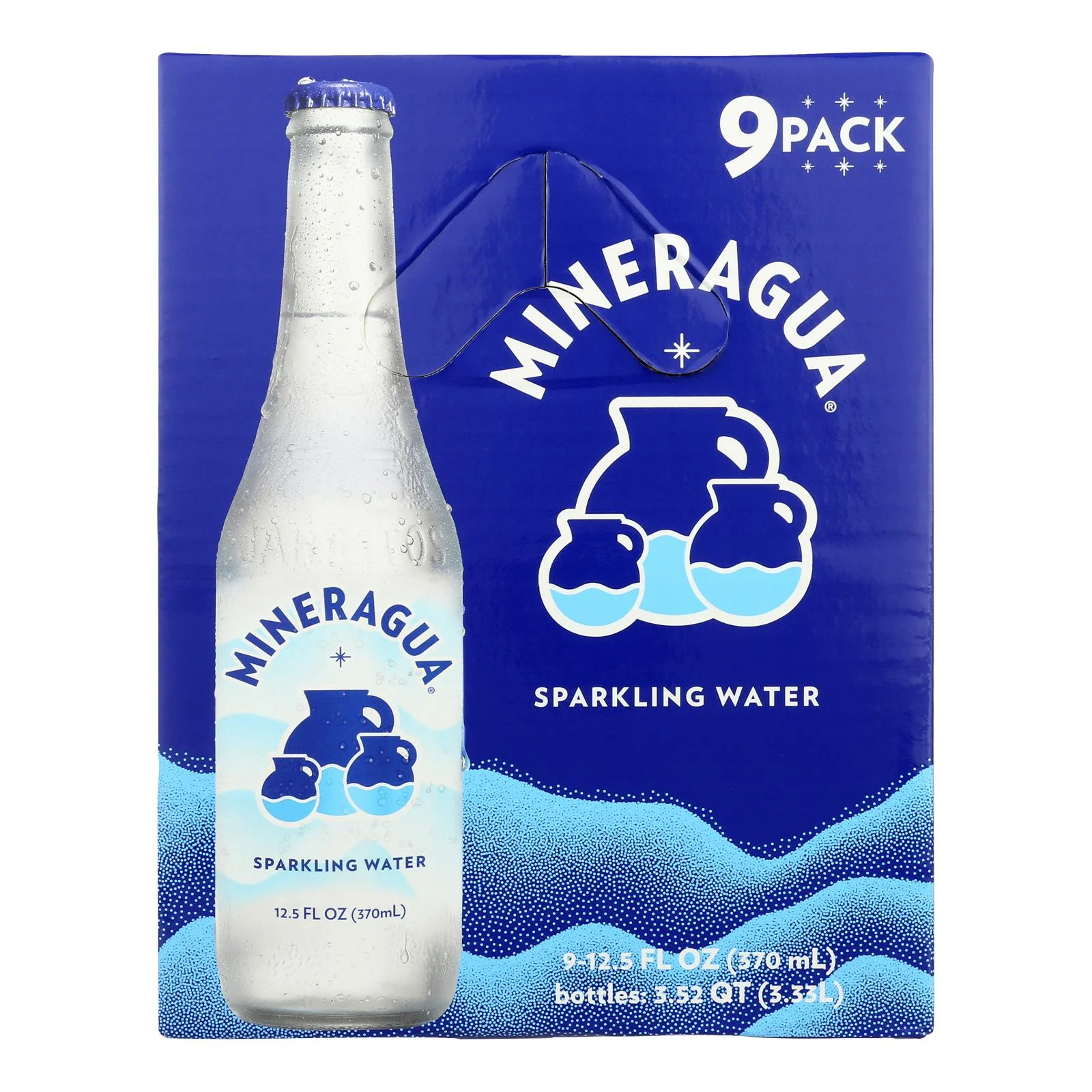 Water, Sparkling, Plain, Single-Serve, Glass,9 - 12.5 FLUID