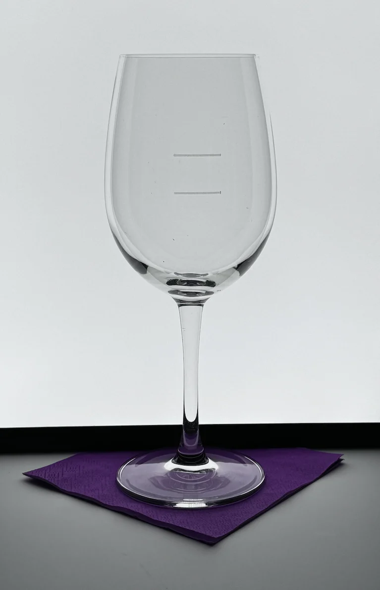 Glasses, Wine, Contour, 16 Ounce, Etched 6 & 9 Ounce Pour Line,12 - 1 EACH