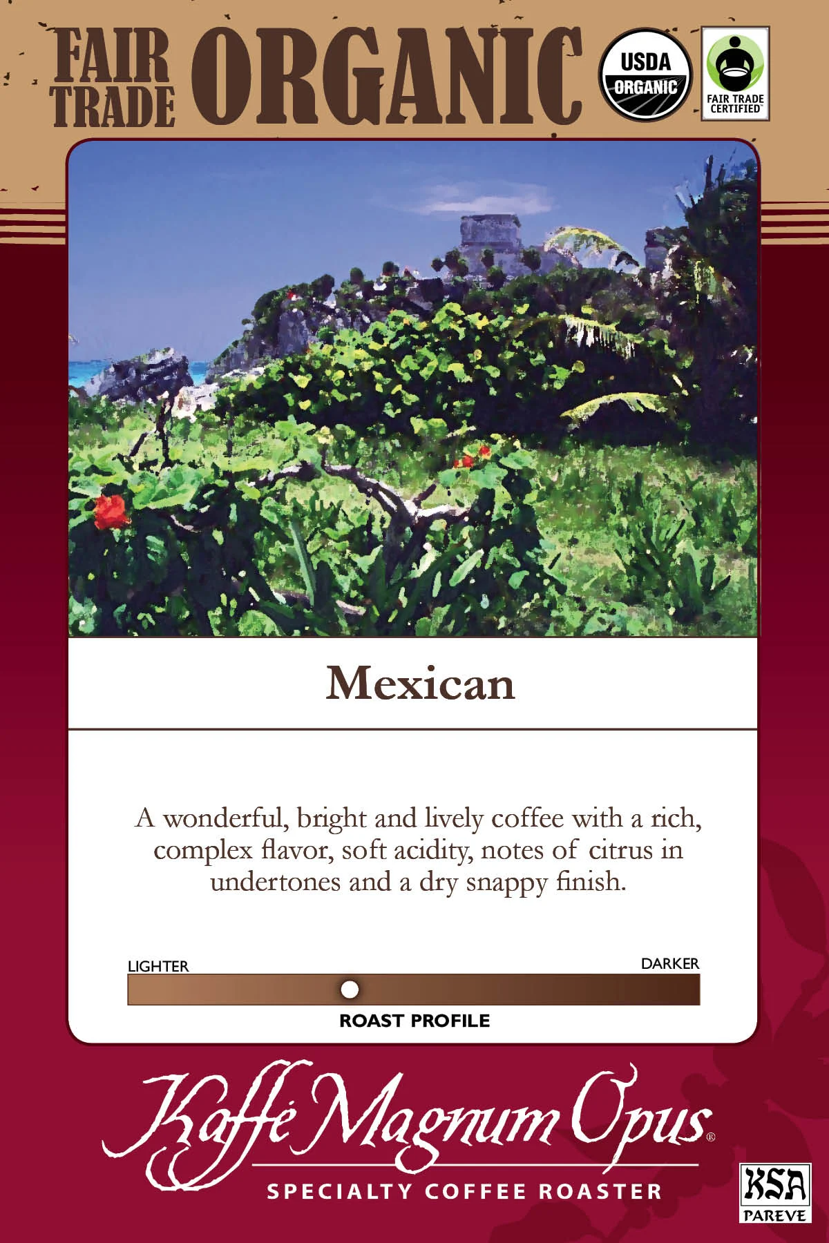 Coffee, Ground, Mexican, Portion,72 - 2.5 OUNCE